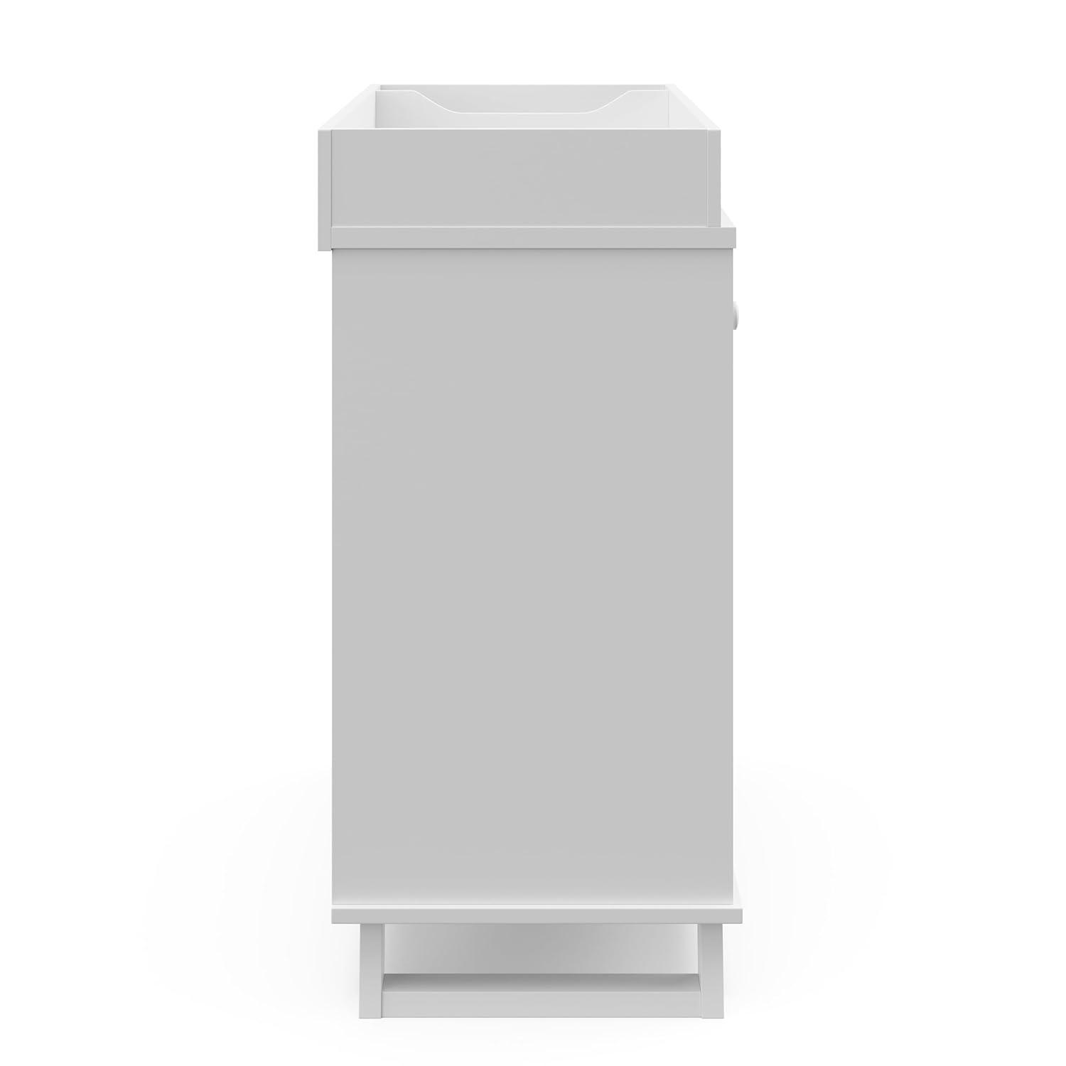 imageStorkcraft Modern Nursery Changing Table Dresser White with White GREENGUARD Gold Certified Dresser for Nursery Changing Table With DrawersWhiteWhite