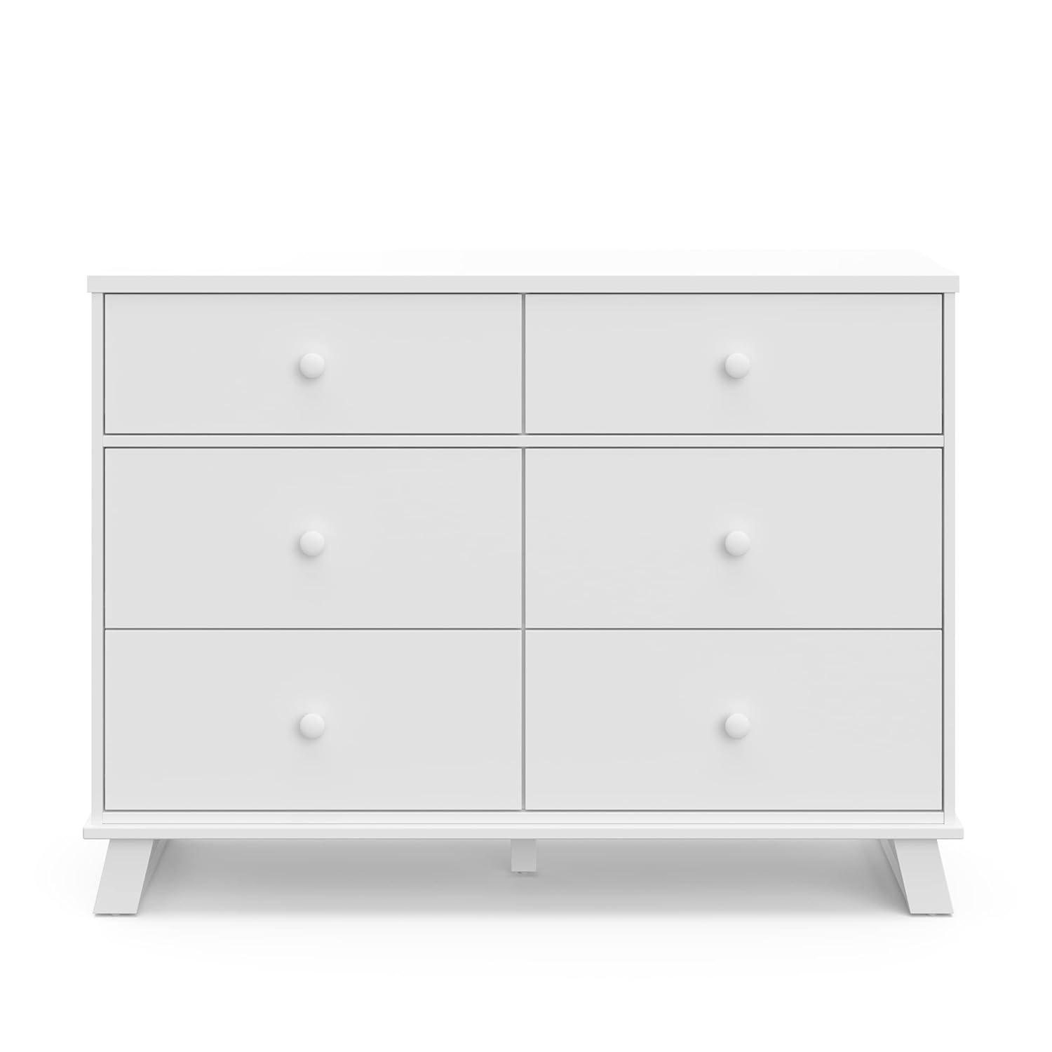 imageStorkcraft Modern Nursery Changing Table Dresser White with White GREENGUARD Gold Certified Dresser for Nursery Changing Table With DrawersWhiteWhite