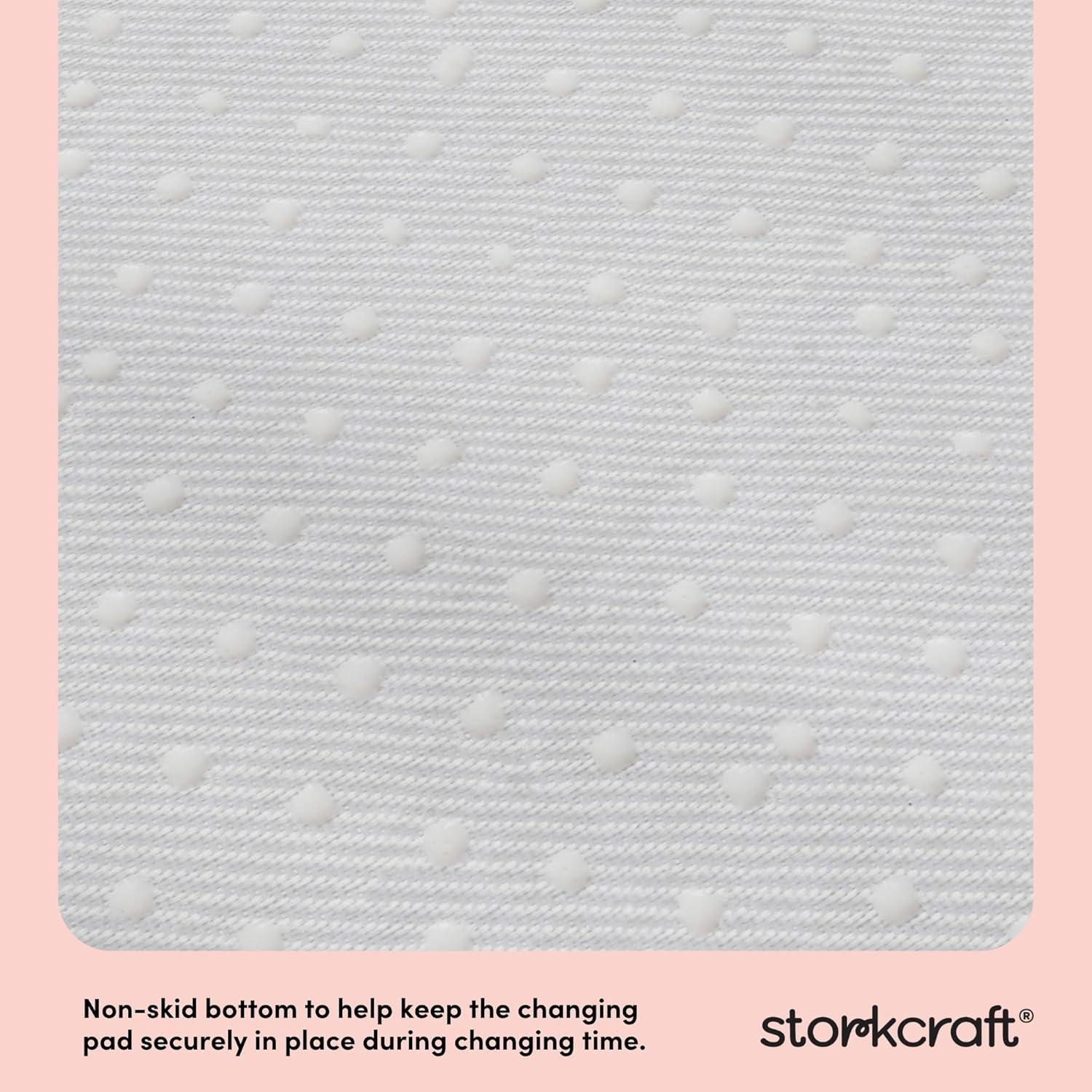 imageStorkcraft Nest 4Sided Contoured Baby Changing Pad with Safety Strap GREENGUARD Gold Certified WaterResistant Surface Fits Most StandardSize Changing Table Toppers NonSkid Bottom