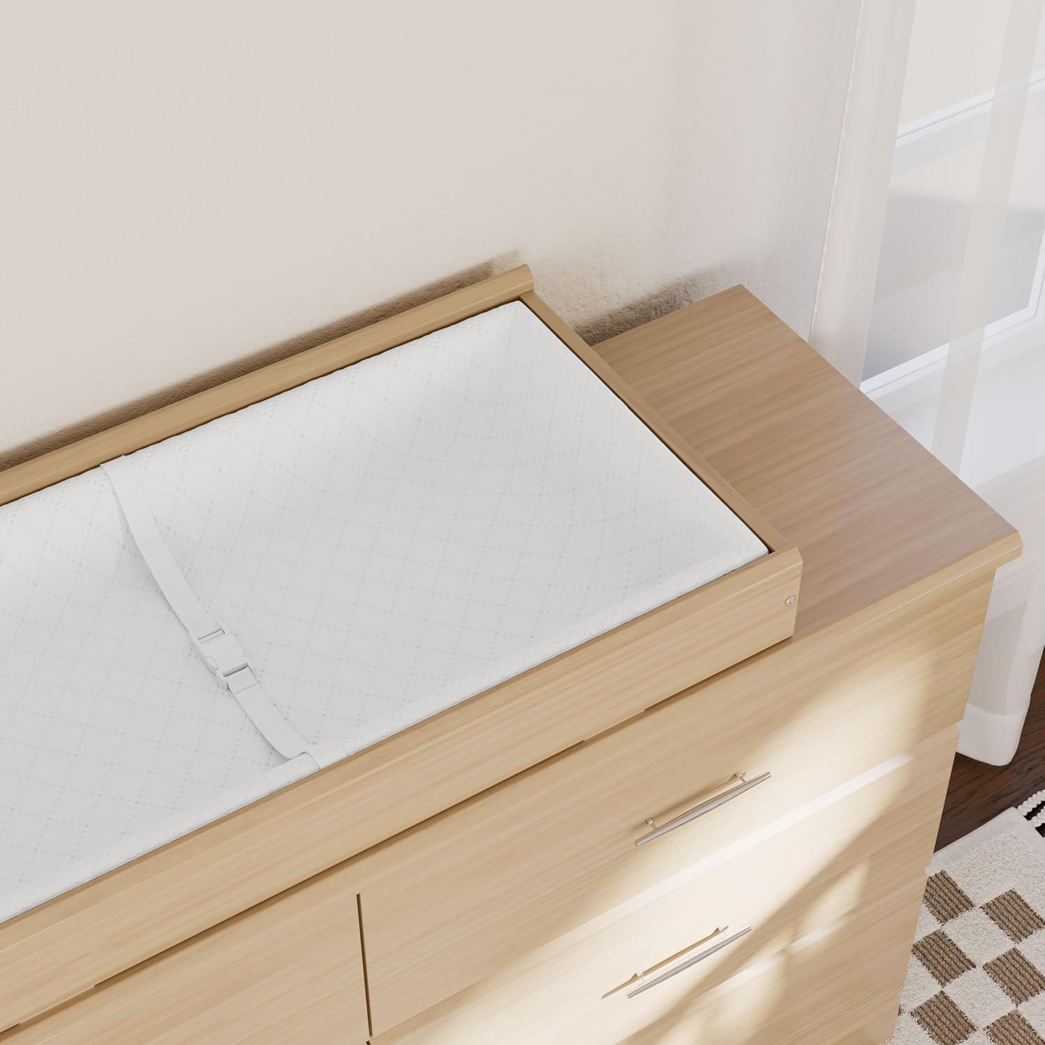 imageStorkcraft Nest Changing Table Topper White GREENGUARD Gold Certified Designed to Fit Nest Changing Pad Compatible with Storkcraft Alpine Brookside Crescent 6 Drawer DressersDriftwood