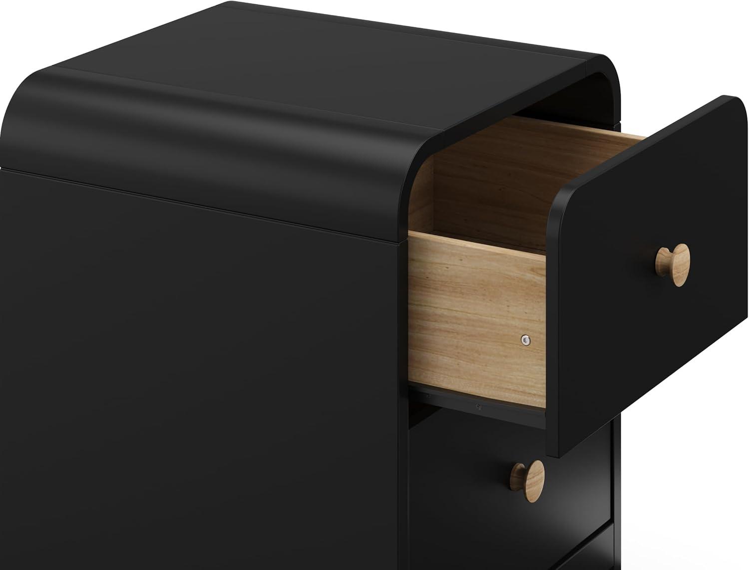 imageStorkcraft Next Santos 2Drawer Nightstand Olive with Natural GREENGUARD Gold Certified PreInstalled Drawer Tracks for Easier Assembly Nightstand Organizer for Kids BedroomBlack With Natural