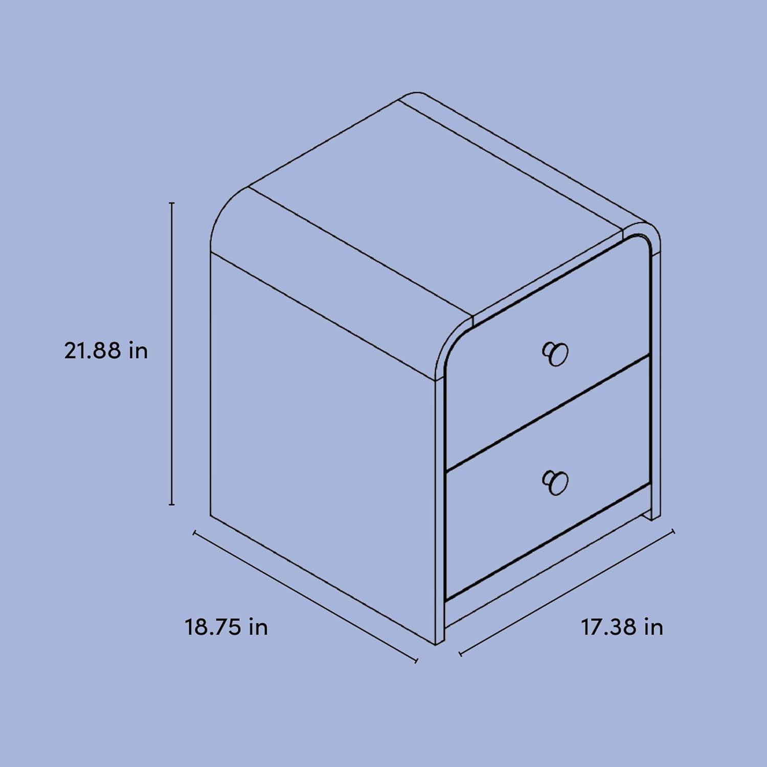 imageStorkcraft Next Santos 2Drawer Nightstand Olive with Natural GREENGUARD Gold Certified PreInstalled Drawer Tracks for Easier Assembly Nightstand Organizer for Kids BedroomHazelnut With Natural