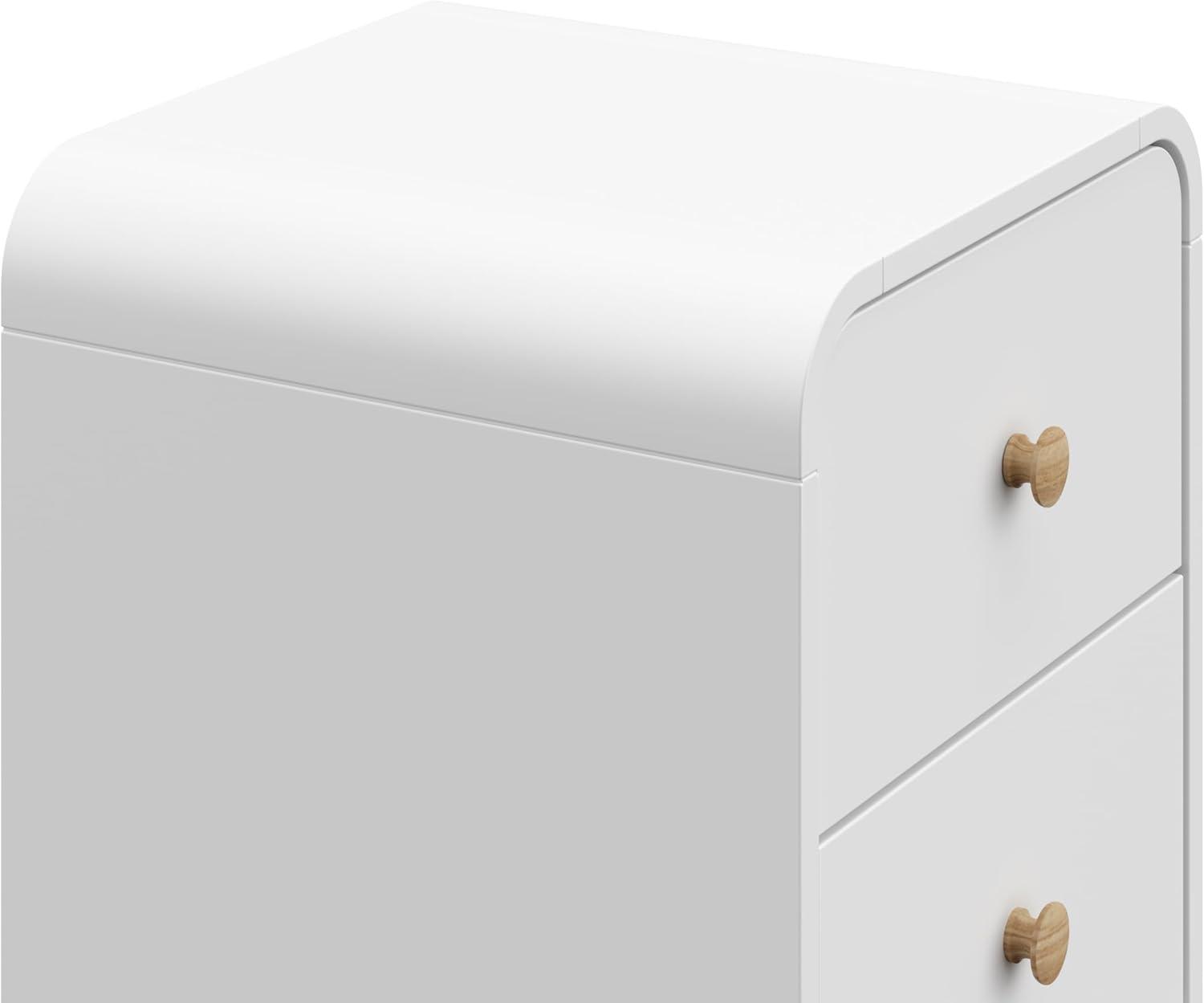 imageStorkcraft Next Santos 2Drawer Nightstand Olive with Natural GREENGUARD Gold Certified PreInstalled Drawer Tracks for Easier Assembly Nightstand Organizer for Kids BedroomWhite With Natural