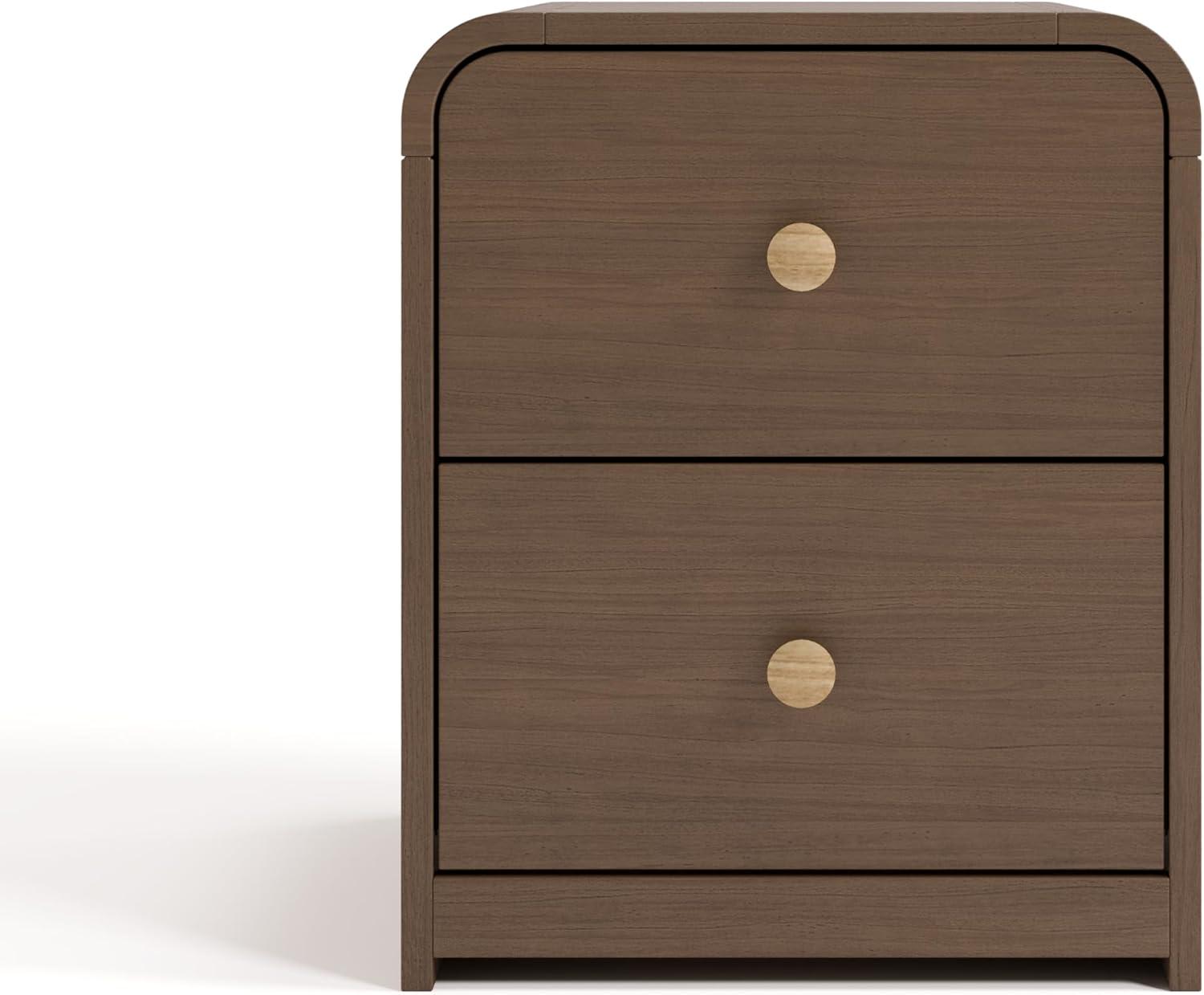 imageStorkcraft Next Santos 2Drawer Nightstand Olive with Natural GREENGUARD Gold Certified PreInstalled Drawer Tracks for Easier Assembly Nightstand Organizer for Kids BedroomHazelnut With Natural