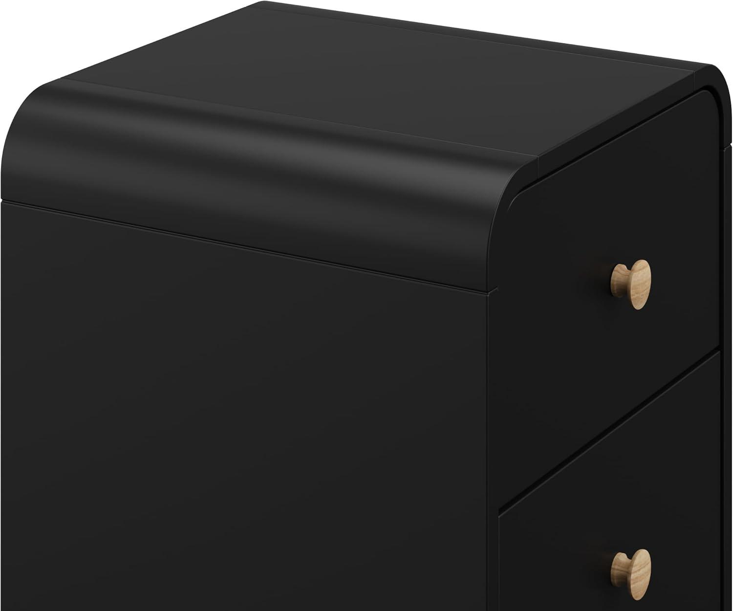 imageStorkcraft Next Santos 2Drawer Nightstand Olive with Natural GREENGUARD Gold Certified PreInstalled Drawer Tracks for Easier Assembly Nightstand Organizer for Kids BedroomBlack With Natural