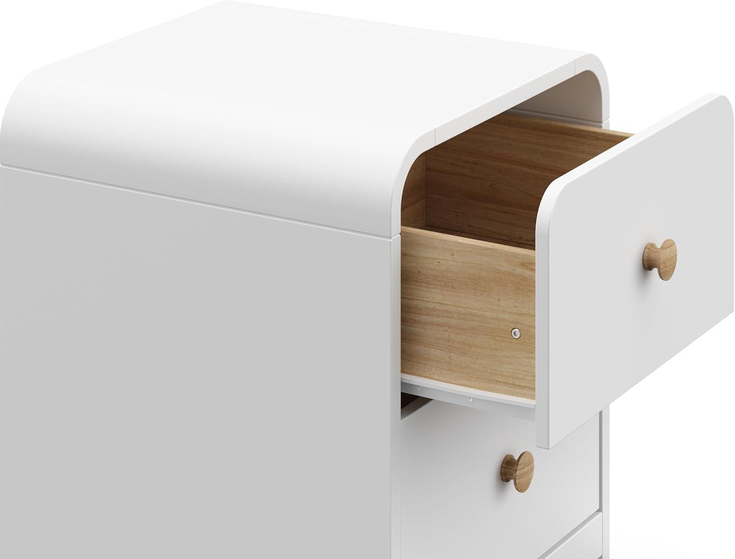 imageStorkcraft Next Santos 2Drawer Nightstand Olive with Natural GREENGUARD Gold Certified PreInstalled Drawer Tracks for Easier Assembly Nightstand Organizer for Kids BedroomWhite With Natural