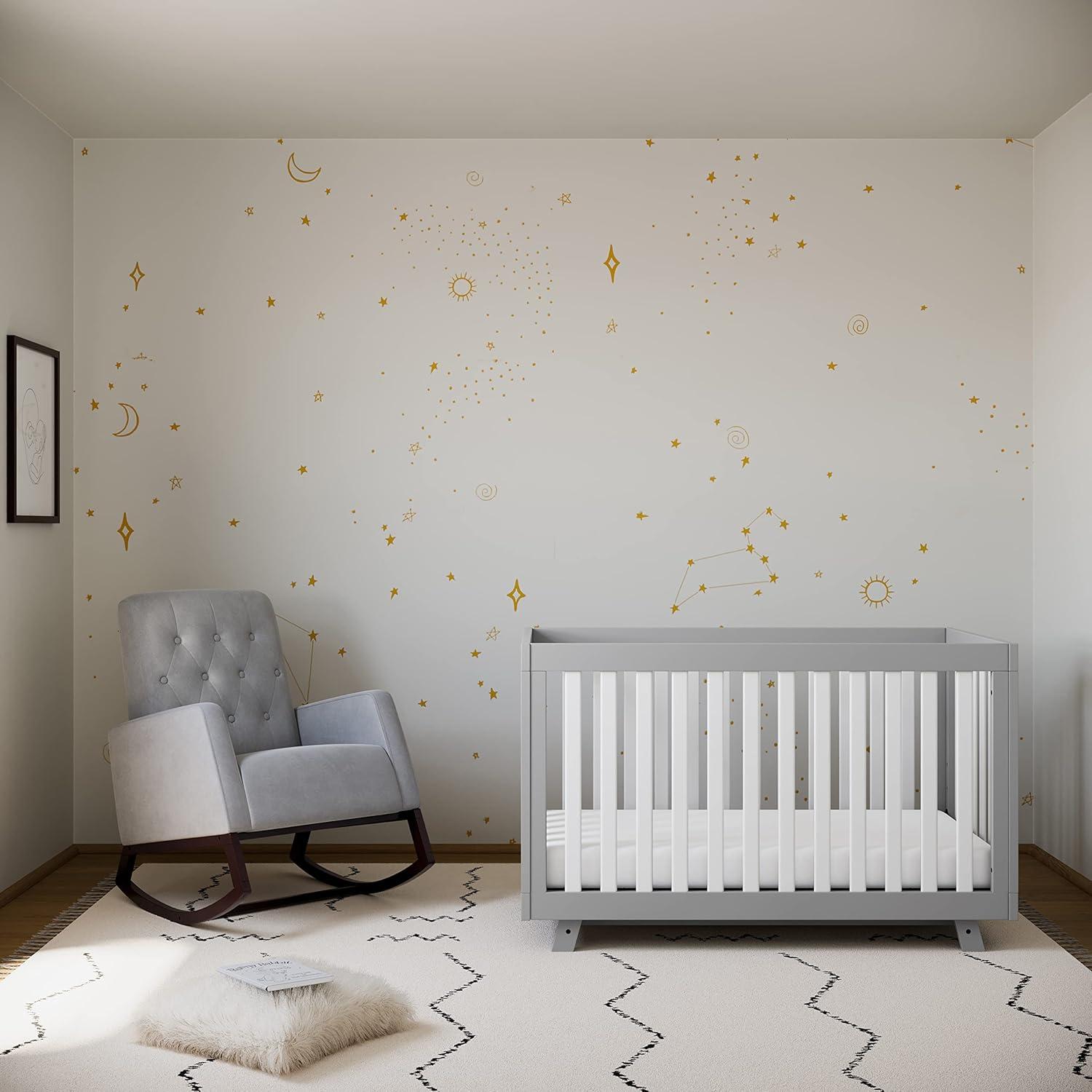 imageStorkcraft Northern Lights Premium Upholstered Nursery Rocking Chair Ivory with Natural Stylish ampamp Supportive Nursery Chair with Natural Wood Rocker Base Premium Button Tufting for Classic StyleEspressoSteel