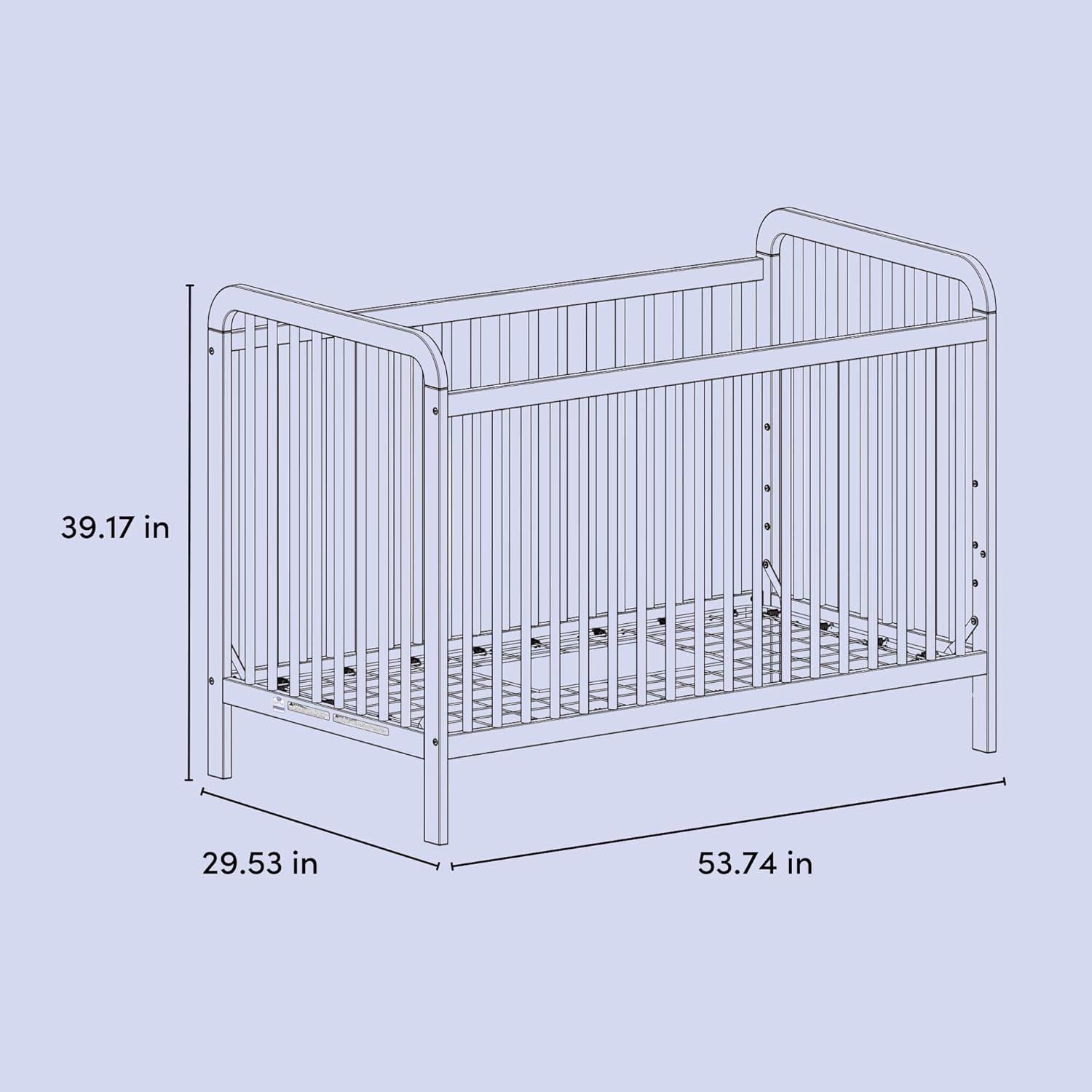 imageStorkcraft Pasadena 3in1 Convertible Crib White GREENGUARD Gold Certified Converts to Daybed and Toddler Bed Fits Standard FullSize Crib Mattress Adjustable Mattress HeightHazelnut