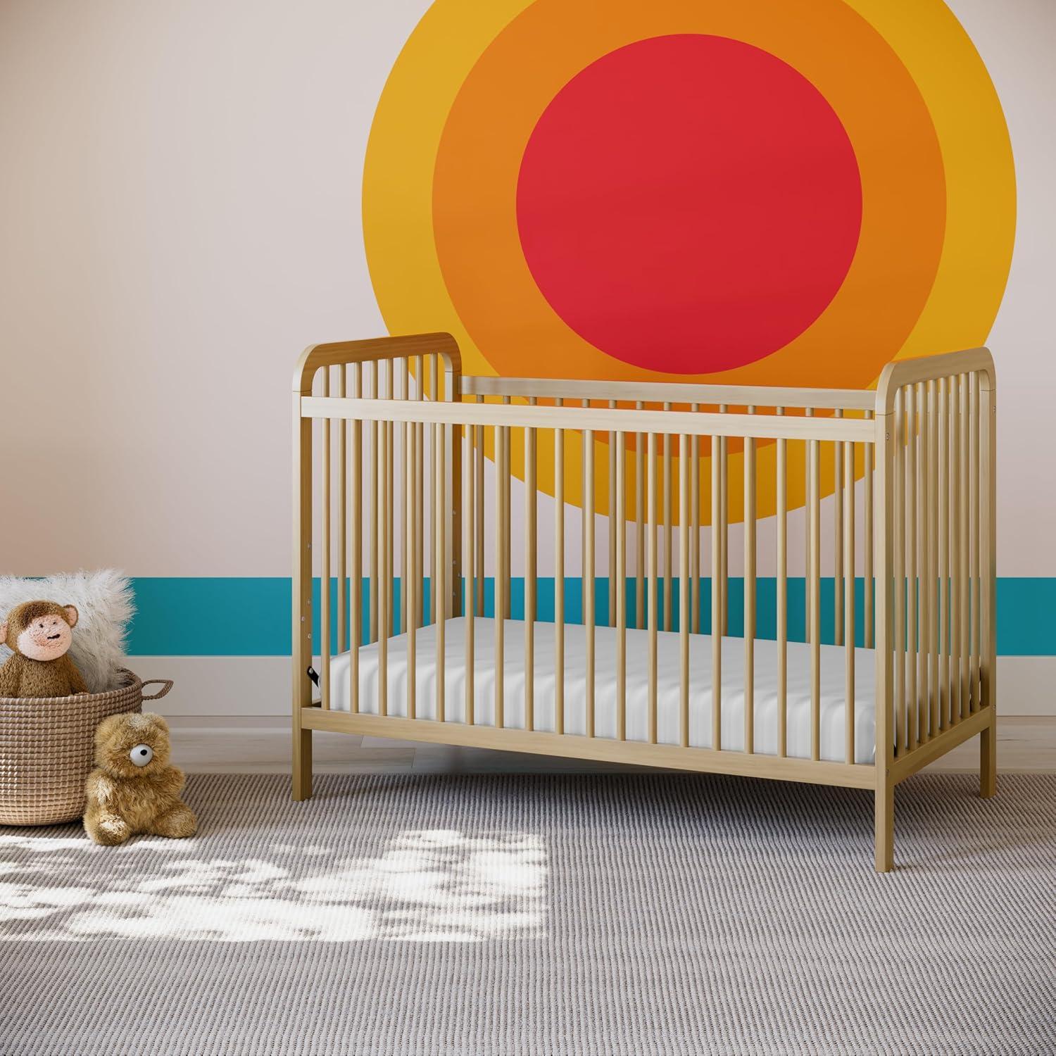 imageStorkcraft Pasadena 3in1 Convertible Crib White GREENGUARD Gold Certified Converts to Daybed and Toddler Bed Fits Standard FullSize Crib Mattress Adjustable Mattress HeightDriftwood