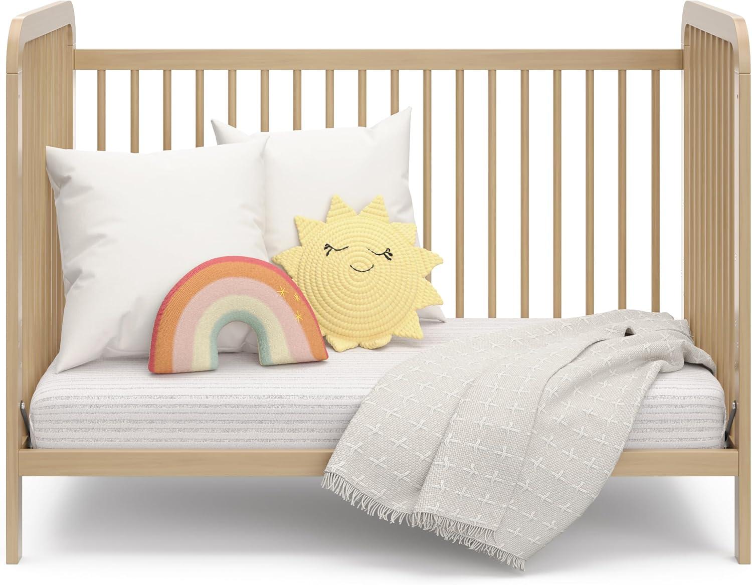 imageStorkcraft Pasadena 3in1 Convertible Crib White GREENGUARD Gold Certified Converts to Daybed and Toddler Bed Fits Standard FullSize Crib Mattress Adjustable Mattress HeightDriftwood