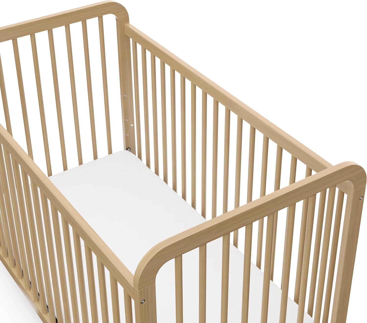 imageStorkcraft Pasadena 3in1 Convertible Crib White GREENGUARD Gold Certified Converts to Daybed and Toddler Bed Fits Standard FullSize Crib Mattress Adjustable Mattress HeightDriftwood