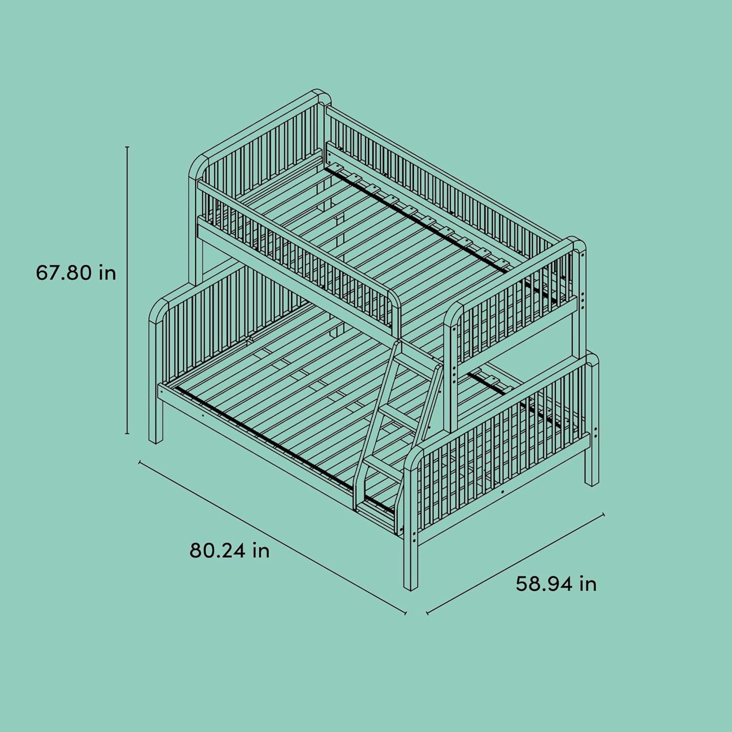 imageStorkcraft Pasadena Toddler Bed White with Driftwood GREENGUARD Gold Certified Fits Standard FullSize Crib ampamp Toddler Mattress Toddler Safety Guardrails Included Complete Design with FootboardDriftwood