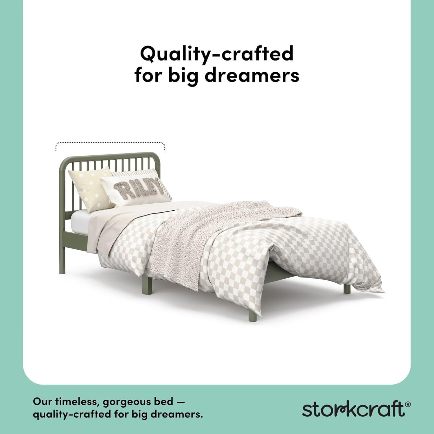 imageStorkcraft Porto King Bed Frame Hazelnut GREENGUARD Gold Certified Sleek and Elegant Design Solid Hardwood and Composites Easy to Assemble EasytoMatch Style for Kids Teens and AdultsOlive