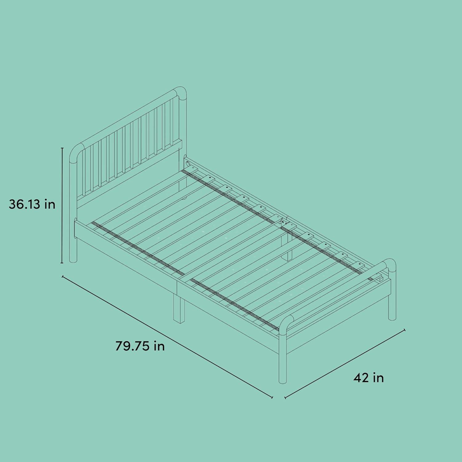 imageStorkcraft Porto King Bed Frame Hazelnut GREENGUARD Gold Certified Sleek and Elegant Design Solid Hardwood and Composites Easy to Assemble EasytoMatch Style for Kids Teens and AdultsNatural