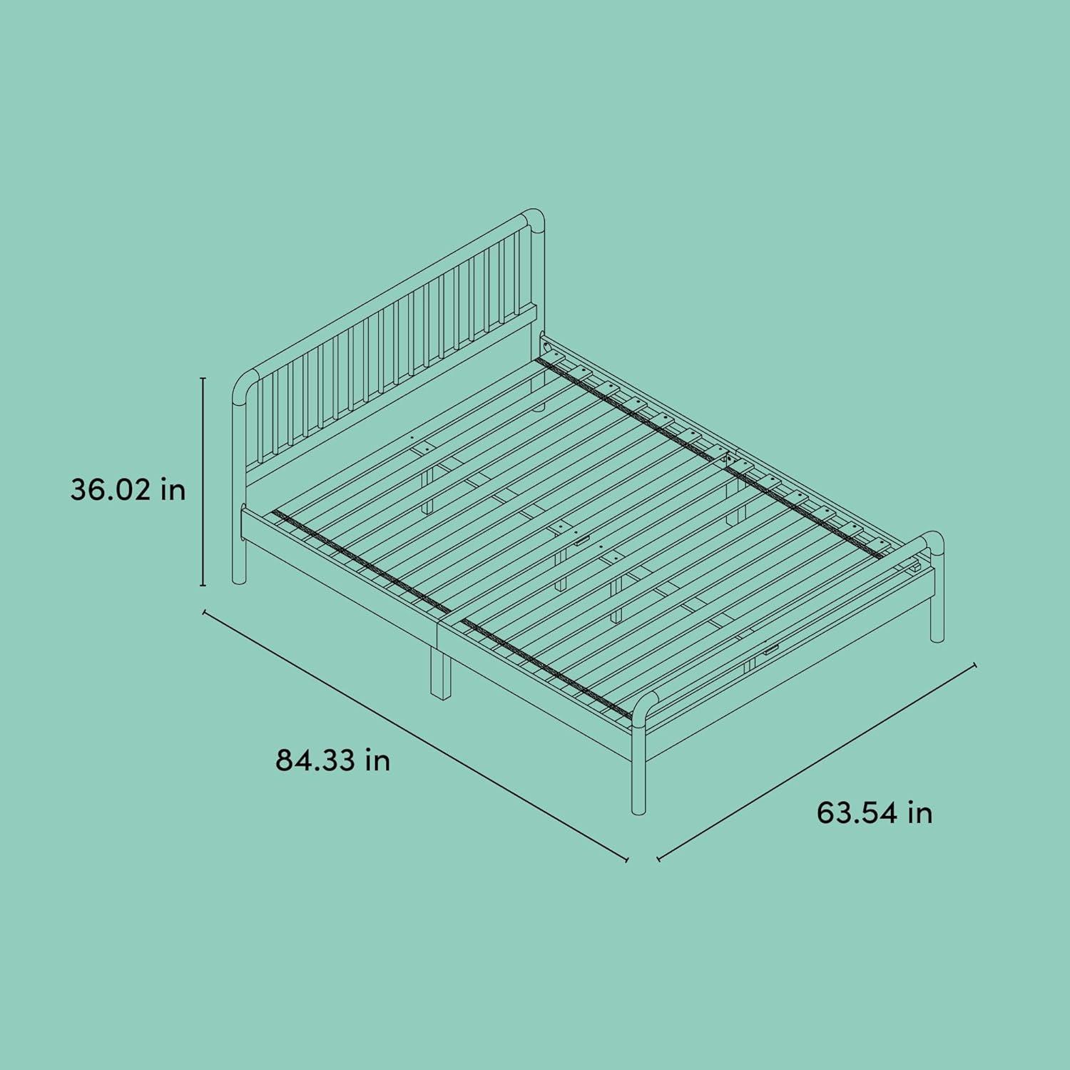 imageStorkcraft Porto King Bed Frame Hazelnut GREENGUARD Gold Certified Sleek and Elegant Design Solid Hardwood and Composites Easy to Assemble EasytoMatch Style for Kids Teens and AdultsNatural