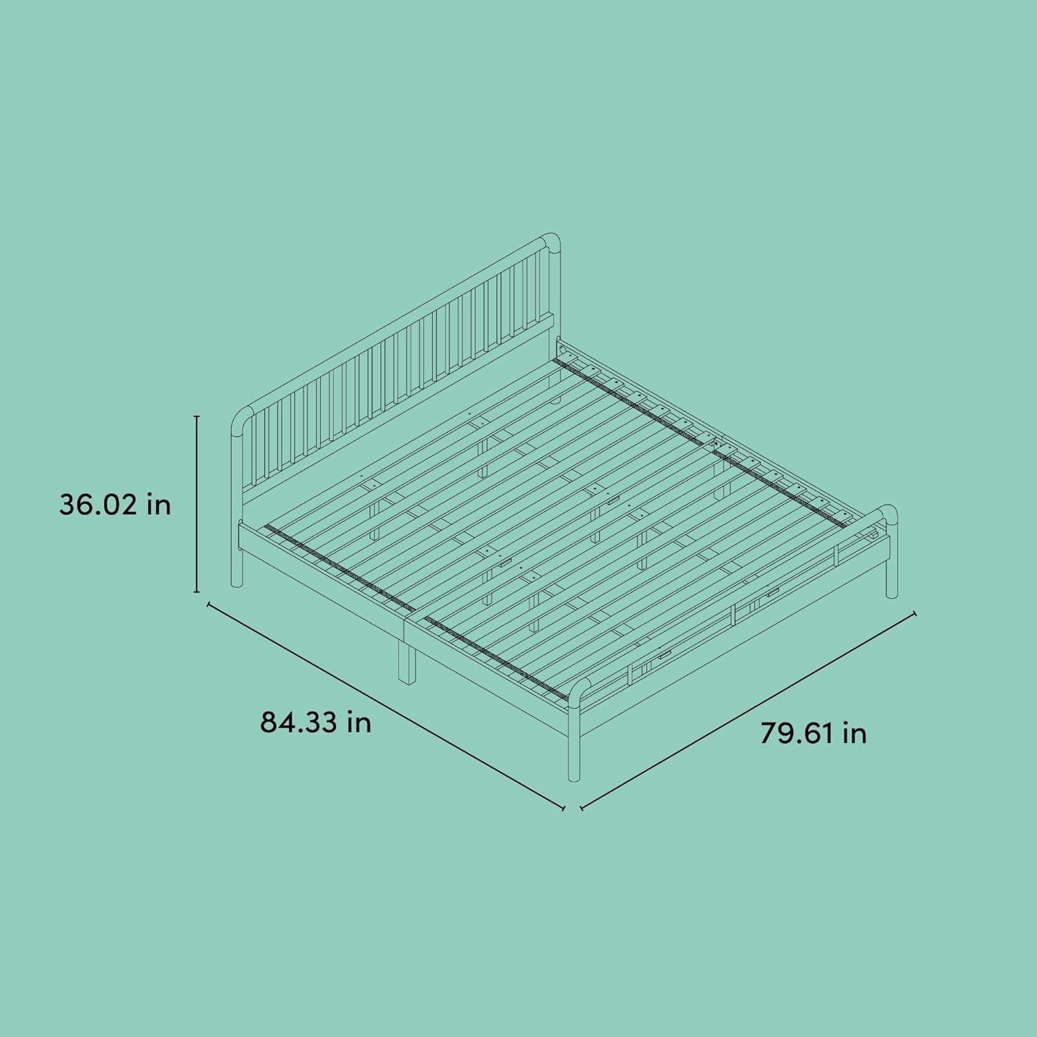 imageStorkcraft Porto King Bed Frame Hazelnut GREENGUARD Gold Certified Sleek and Elegant Design Solid Hardwood and Composites Easy to Assemble EasytoMatch Style for Kids Teens and AdultsNatural