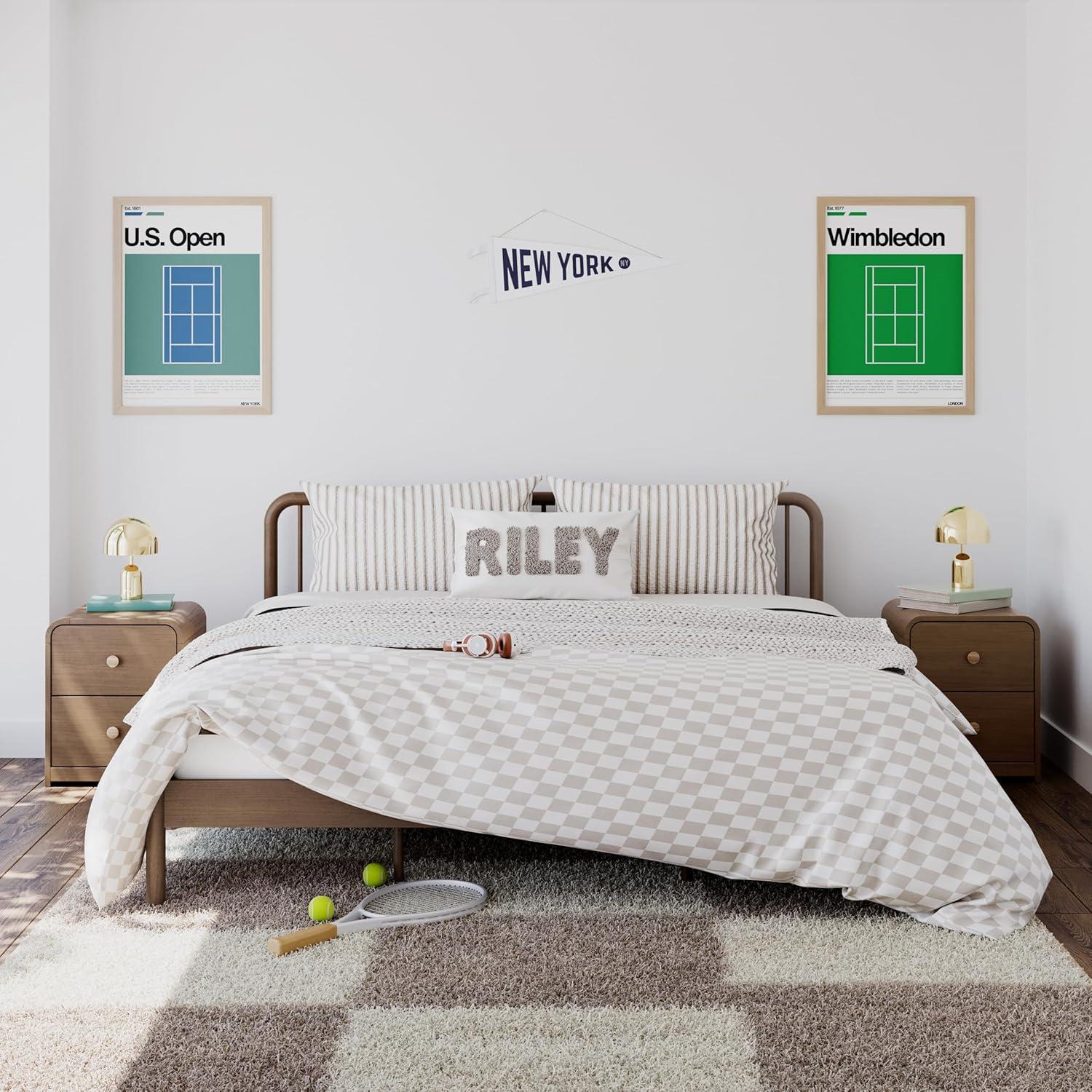 imageStorkcraft Porto King Bed Frame Hazelnut GREENGUARD Gold Certified Sleek and Elegant Design Solid Hardwood and Composites Easy to Assemble EasytoMatch Style for Kids Teens and AdultsHazelnut