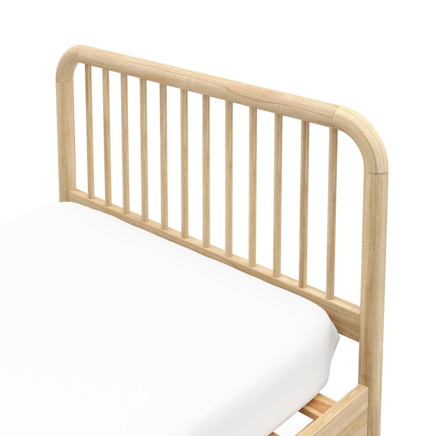 imageStorkcraft Porto King Bed Frame Hazelnut GREENGUARD Gold Certified Sleek and Elegant Design Solid Hardwood and Composites Easy to Assemble EasytoMatch Style for Kids Teens and AdultsNatural