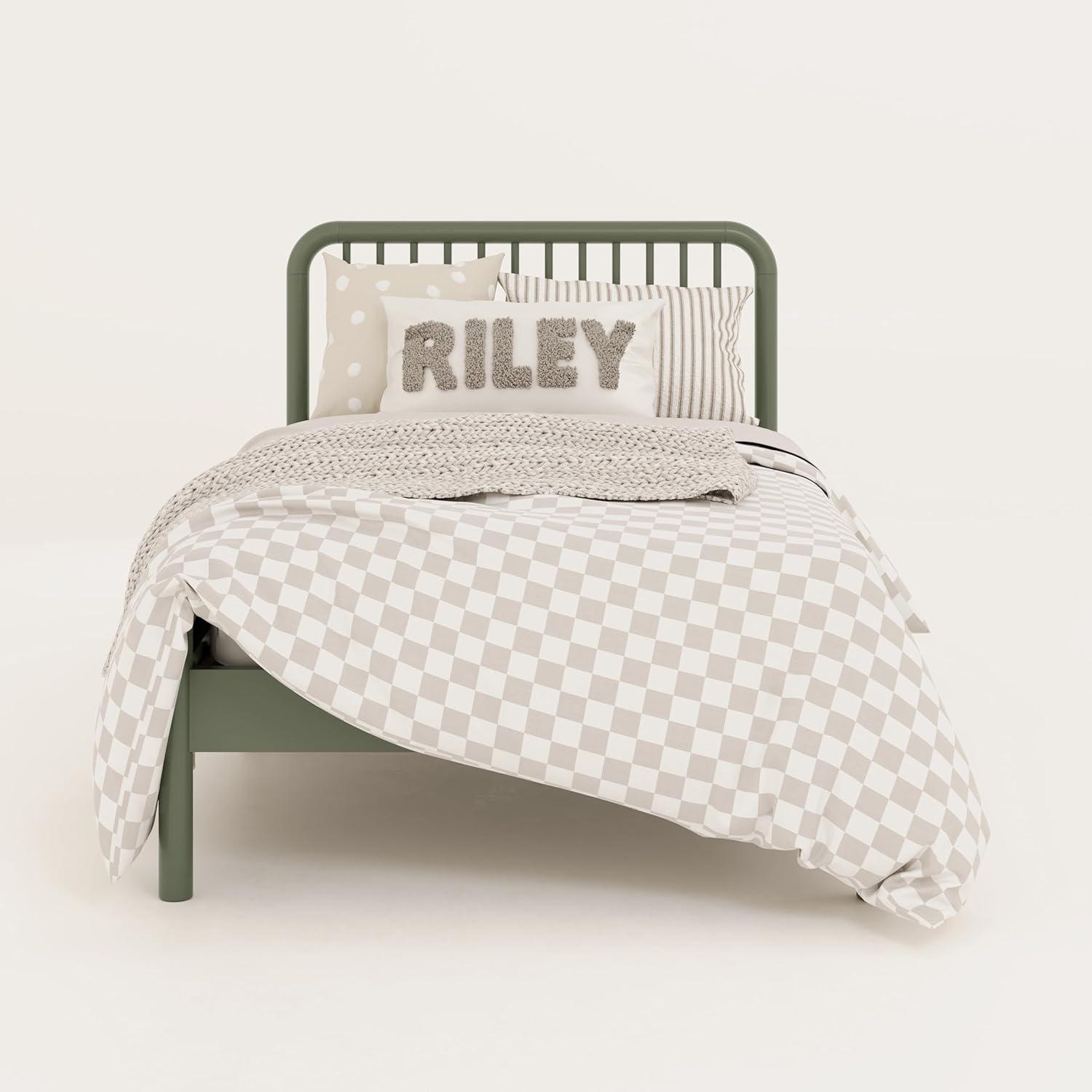 imageStorkcraft Porto King Bed Frame Hazelnut GREENGUARD Gold Certified Sleek and Elegant Design Solid Hardwood and Composites Easy to Assemble EasytoMatch Style for Kids Teens and AdultsOlive