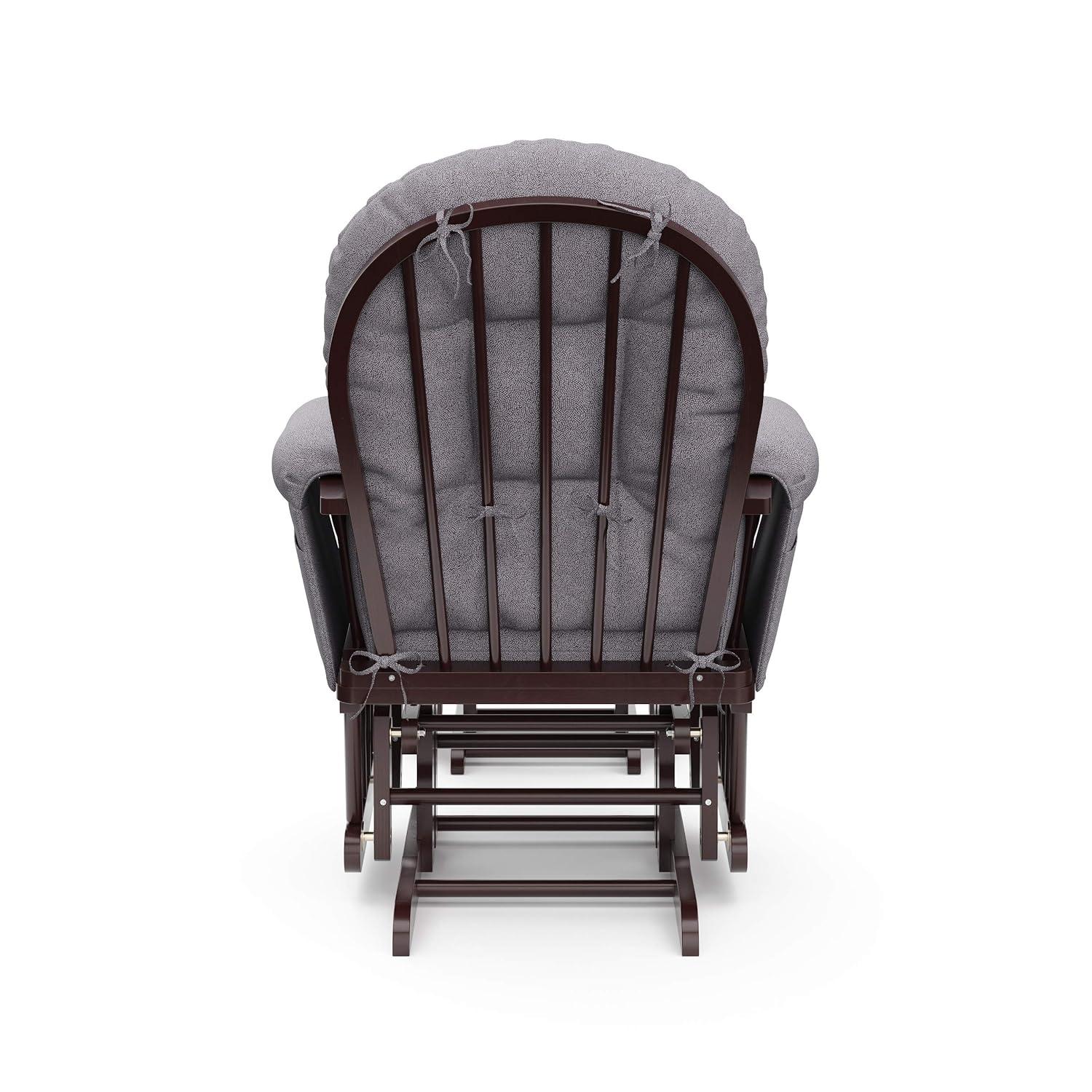 imageStorkcraft Premium Hoop Glider ampamp Ottoman NaturalBeige GREENGUARD Gold Certified Nursery Glider Solid Wood Craftsmanship SmoothGliding Nursery Chair and Ottoman AwardWinningEspressoGray Swirl