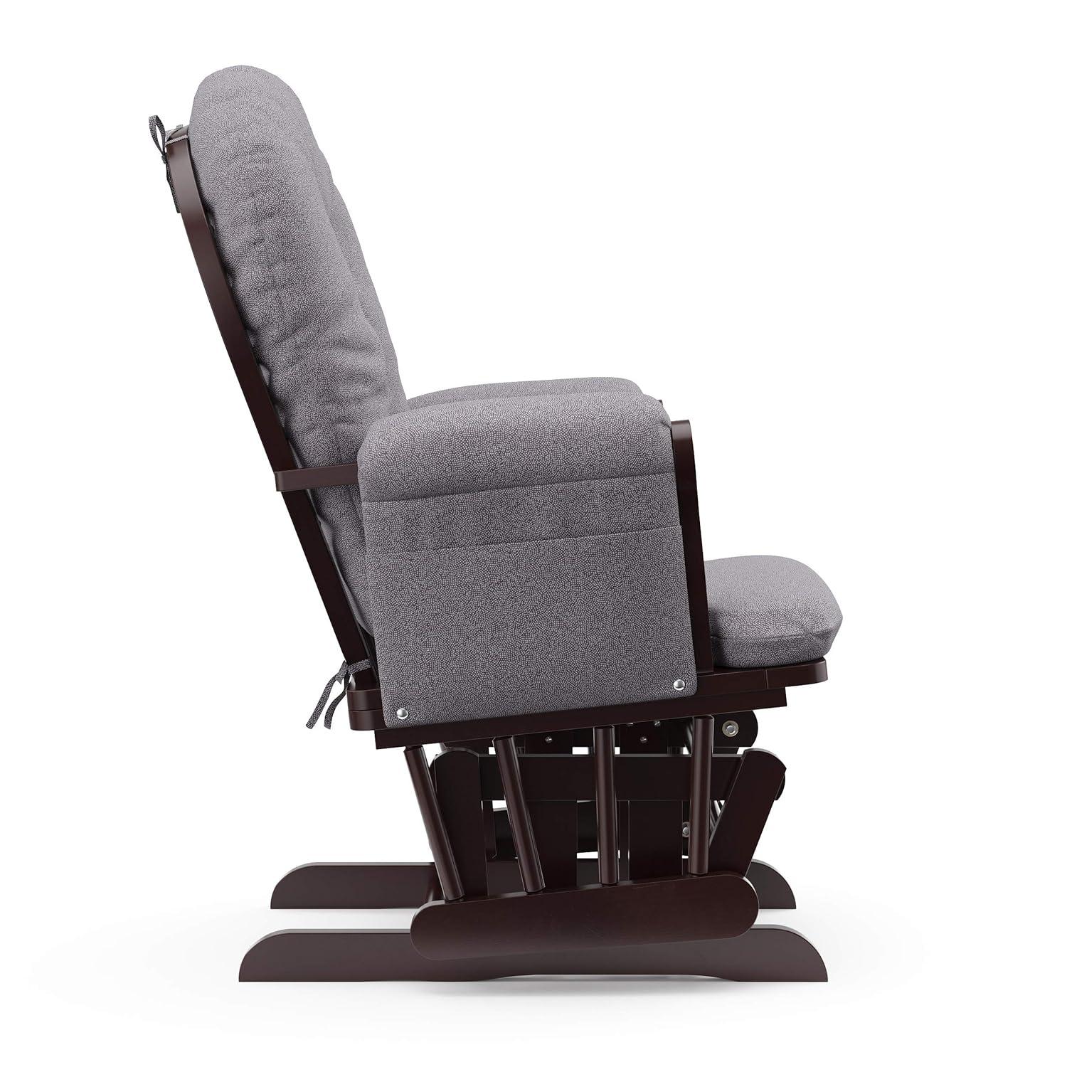 imageStorkcraft Premium Hoop Glider ampamp Ottoman NaturalBeige GREENGUARD Gold Certified Nursery Glider Solid Wood Craftsmanship SmoothGliding Nursery Chair and Ottoman AwardWinningEspressoGray Swirl