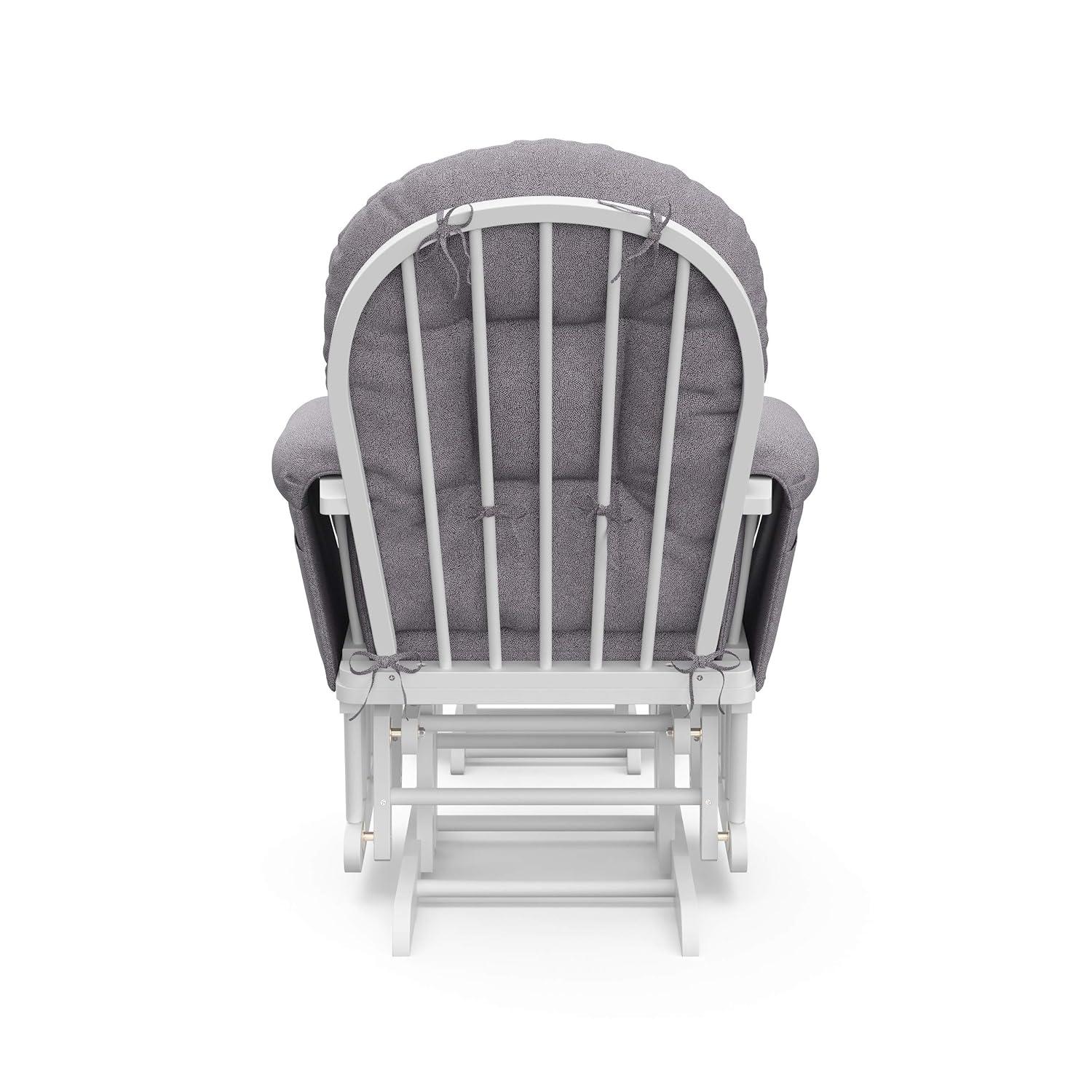 imageStorkcraft Premium Hoop Glider ampamp Ottoman NaturalBeige GREENGUARD Gold Certified Nursery Glider Solid Wood Craftsmanship SmoothGliding Nursery Chair and Ottoman AwardWinningWhiteGray Swirl