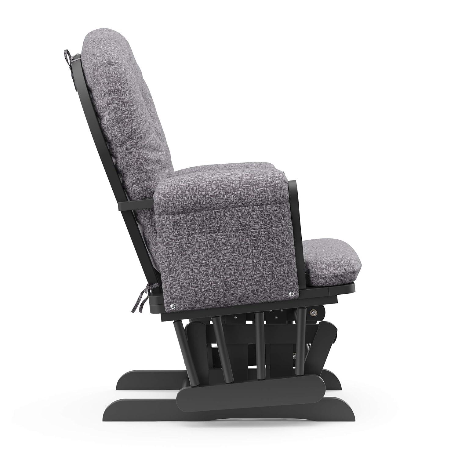 imageStorkcraft Premium Hoop Glider ampamp Ottoman NaturalBeige GREENGUARD Gold Certified Nursery Glider Solid Wood Craftsmanship SmoothGliding Nursery Chair and Ottoman AwardWinningGraySlate Gray Swirl