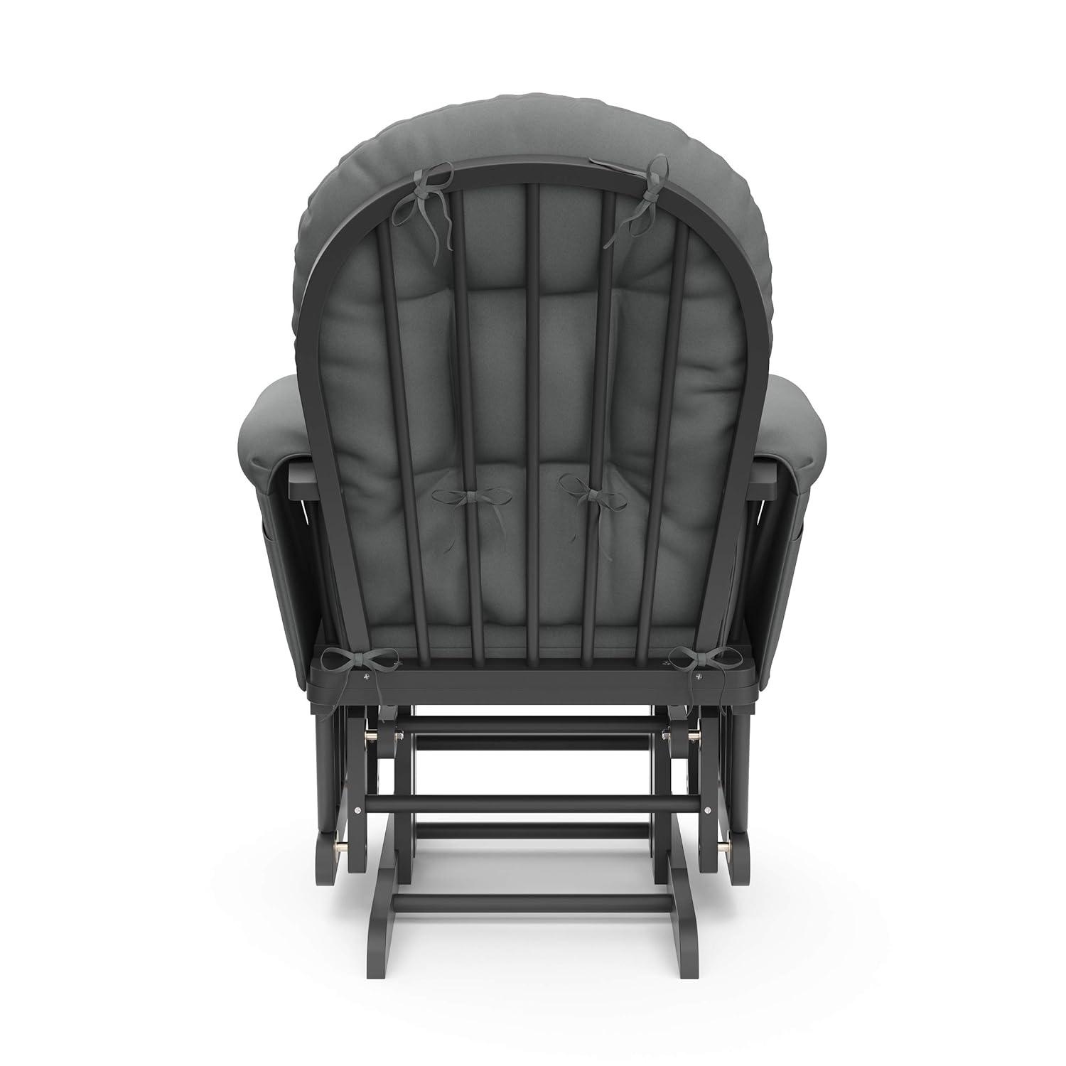 imageStorkcraft Premium Hoop Glider ampamp Ottoman NaturalBeige GREENGUARD Gold Certified Nursery Glider Solid Wood Craftsmanship SmoothGliding Nursery Chair and Ottoman AwardWinningGrayGray