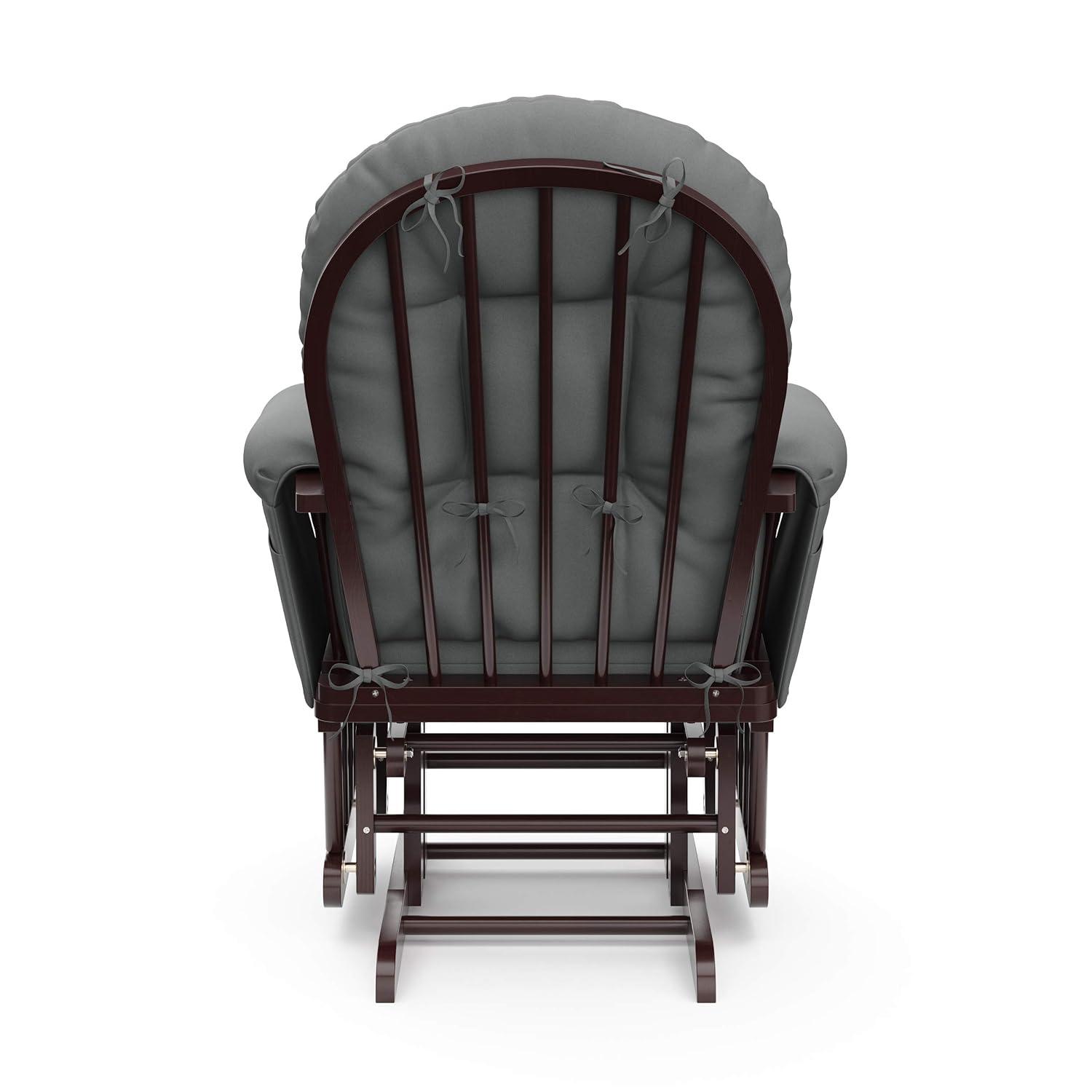 imageStorkcraft Premium Hoop Glider ampamp Ottoman NaturalBeige GREENGUARD Gold Certified Nursery Glider Solid Wood Craftsmanship SmoothGliding Nursery Chair and Ottoman AwardWinningEspressoGray