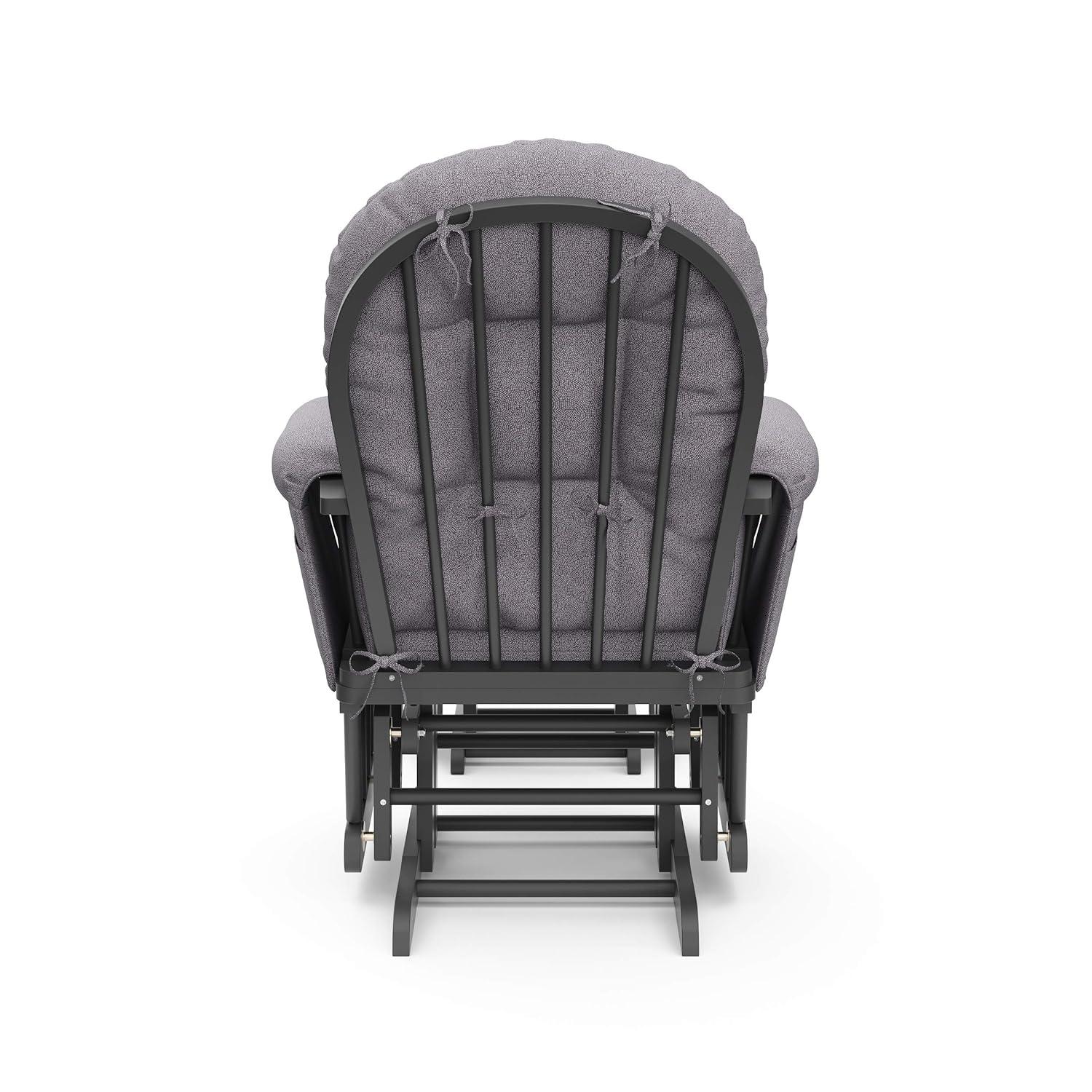 imageStorkcraft Premium Hoop Glider ampamp Ottoman NaturalBeige GREENGUARD Gold Certified Nursery Glider Solid Wood Craftsmanship SmoothGliding Nursery Chair and Ottoman AwardWinningGraySlate Gray Swirl