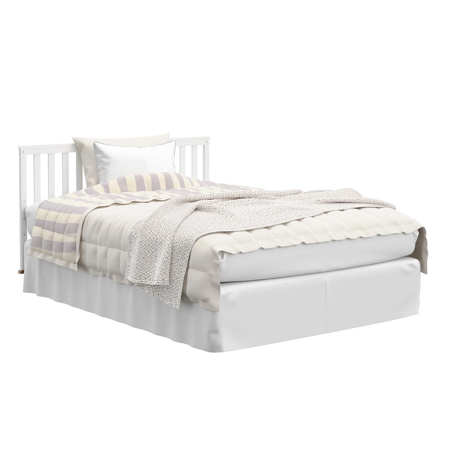 imageStorkcraft Santa Monica 5in1 Convertible Crib White with Vintage Driftwood GREENGUARD Gold Certified Modern Design TwoTone Baby Crib Converts to Toddler Bed Daybed and FullSize BedWhiteVintage Driftwood