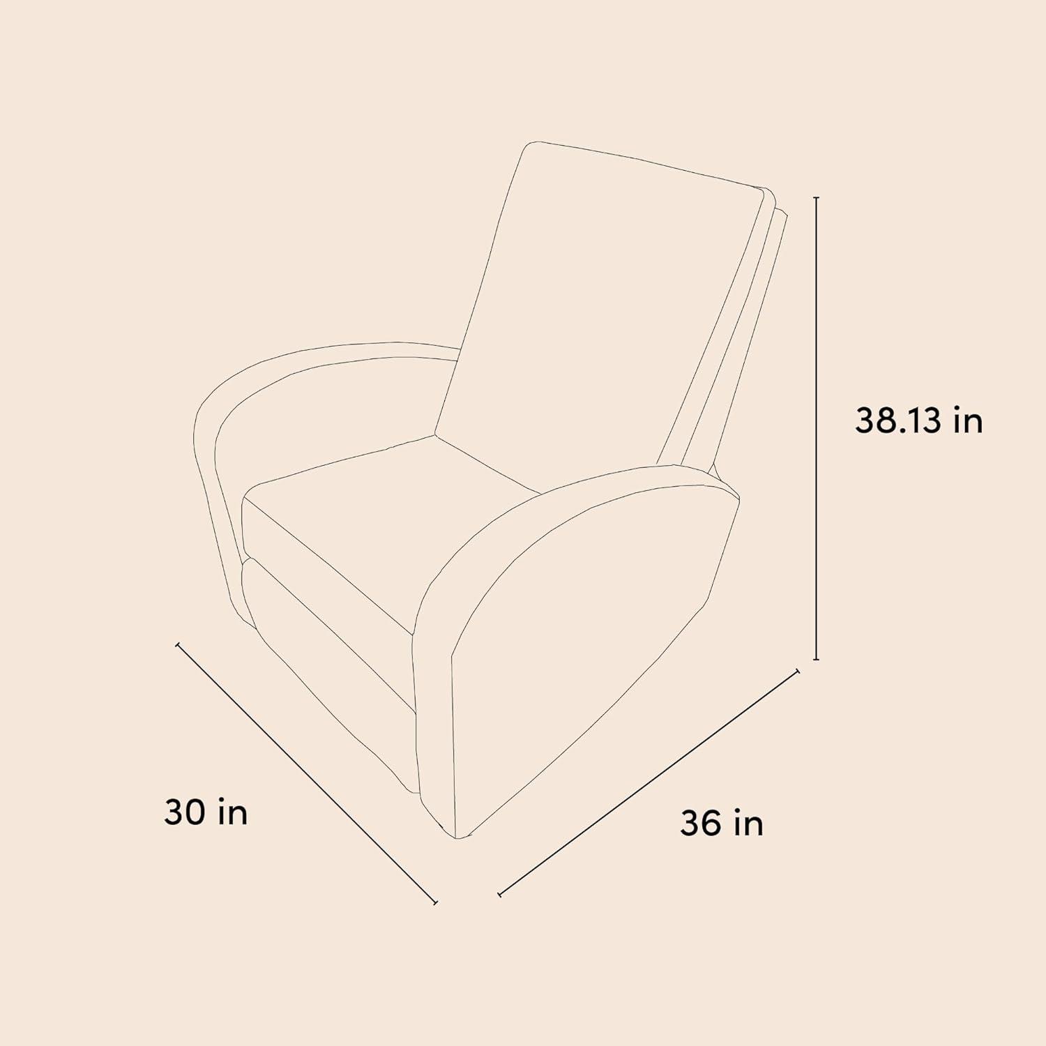 imageStorkcraft Santa Monica Power Recliner Swivel Glider Ivory Basketweave Effortless Electronic Power Recline USBA ampamp USBC ChargerIvory Basketweave