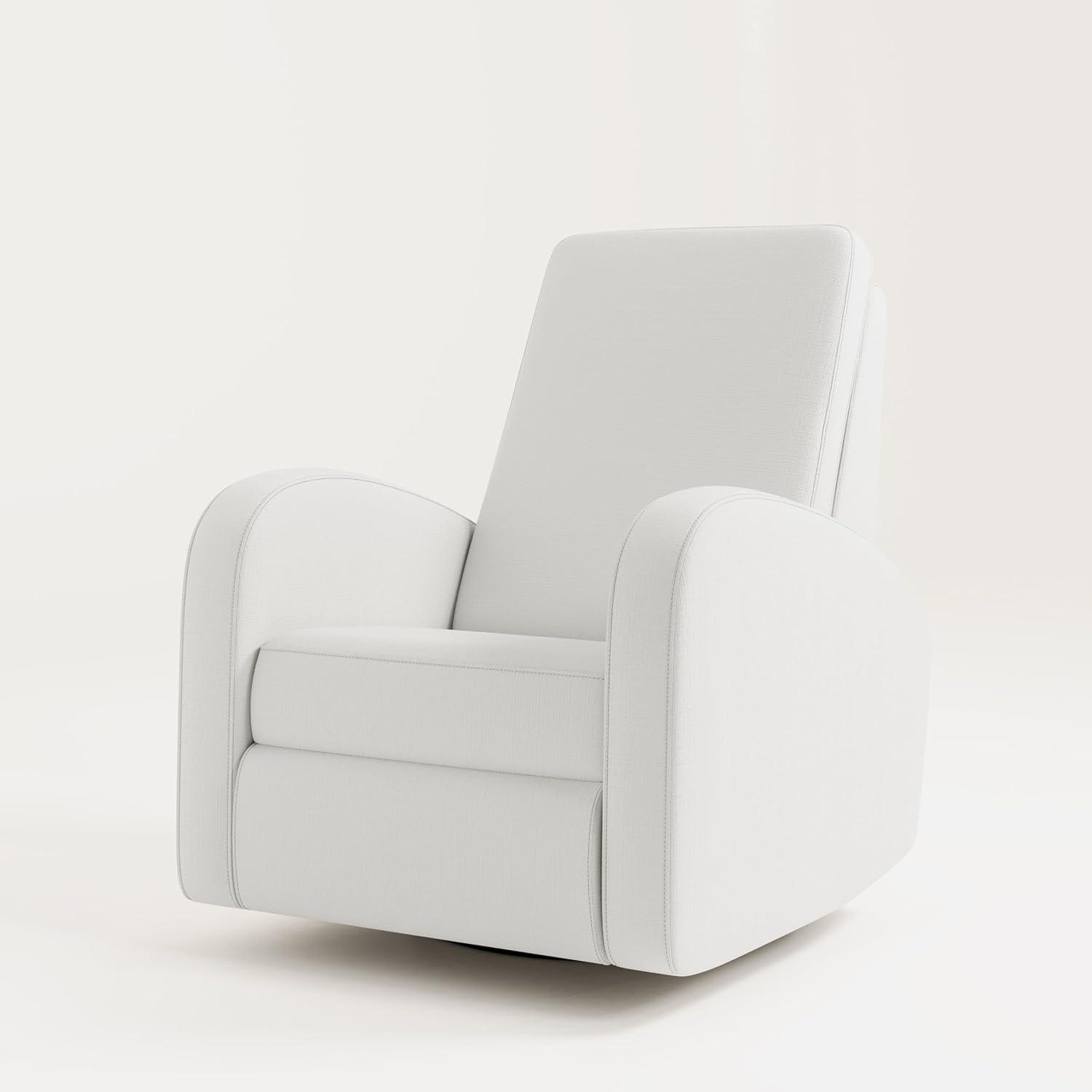 imageStorkcraft Santa Monica Power Recliner Swivel Glider Ivory Basketweave Effortless Electronic Power Recline USBA ampamp USBC ChargerIvory Basketweave
