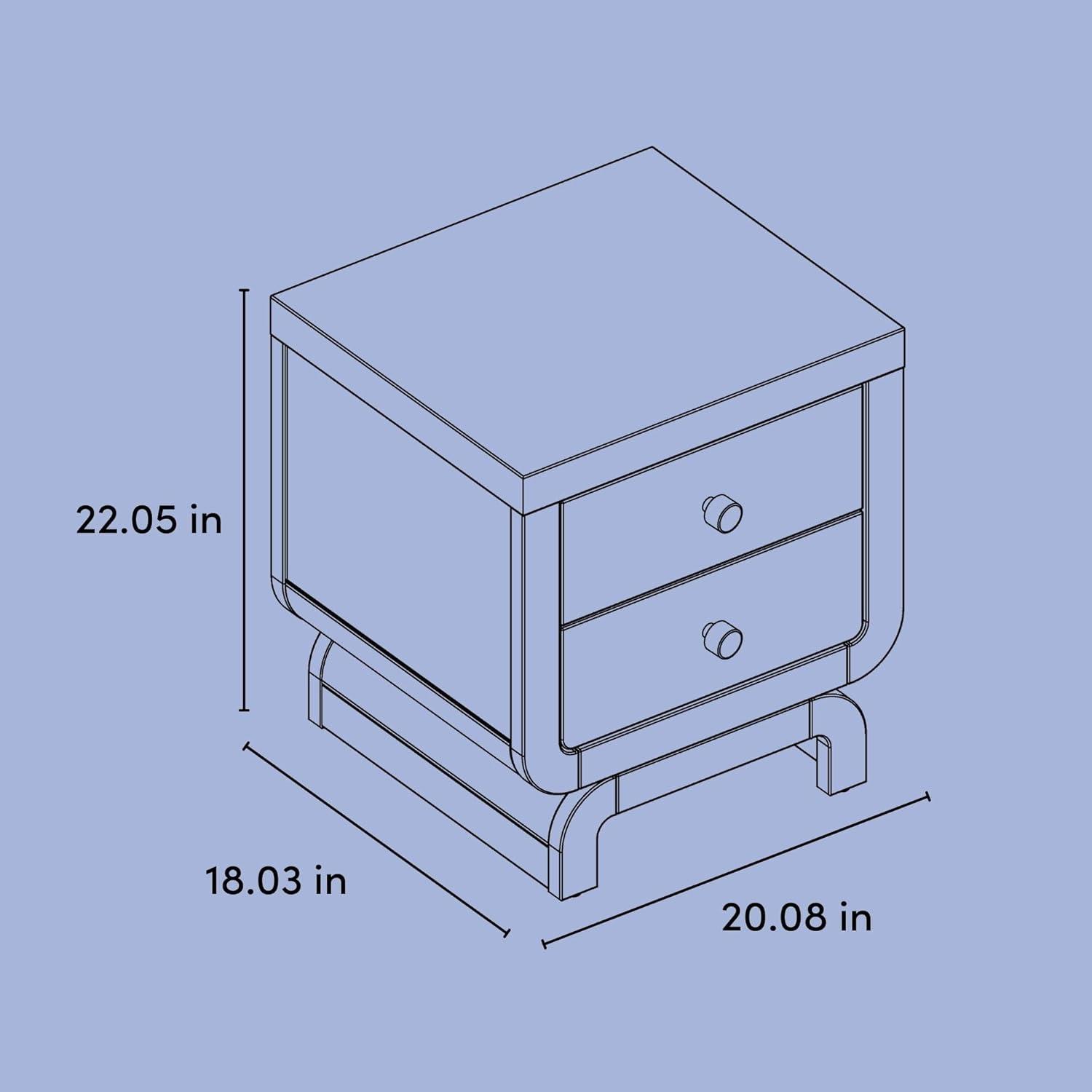 imageStorkcraft Santorini 2 Drawer Nightstand White ampamp Driftwood GREENGUARD Gold Certified Nightstand for Kids Bedroom Premium Wood with Curved Base Champagne Metal KnobsSage Driftwood