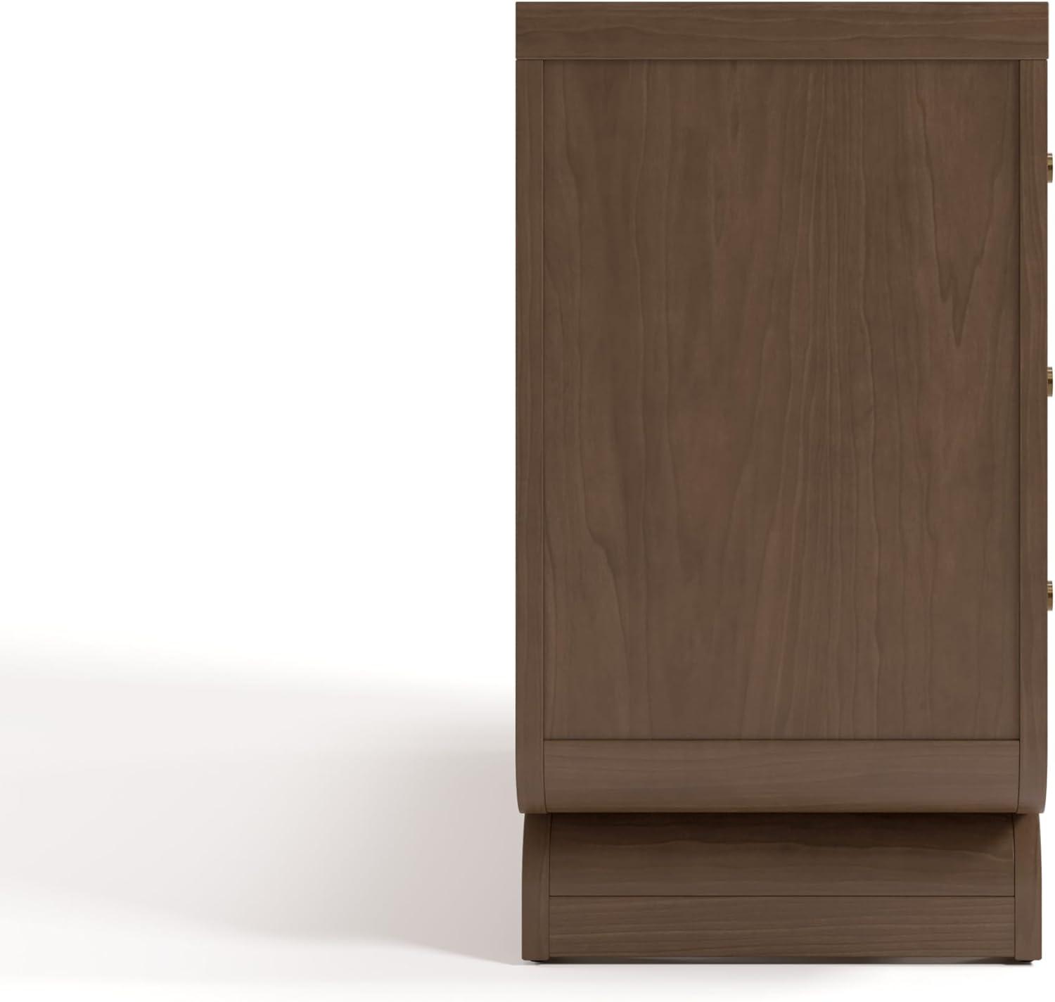 imageStorkcraft Santorini 2 Drawer Nightstand White ampamp Driftwood GREENGUARD Gold Certified Nightstand for Kids Bedroom Premium Wood with Curved Base Champagne Metal KnobsHazelnut