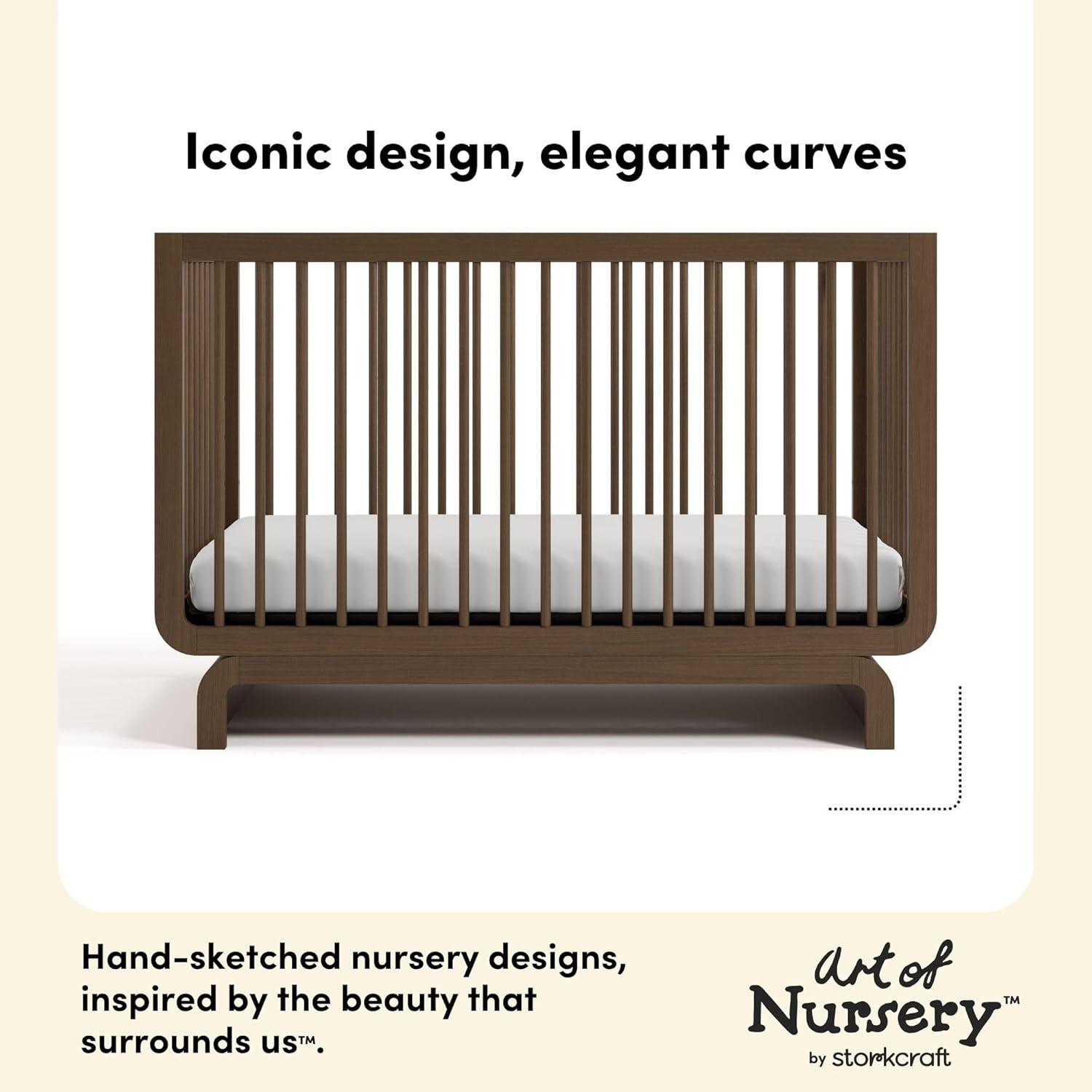 imageStorkcraft Santorini Deluxe 3in1 Convertible Bassinet Frosted Oat with Driftwood GREENGUARD Gold Certified Wood Baby Bassinet Includes WaterResistant Mattress Converts to Toy Box and BookcaseHazelnut