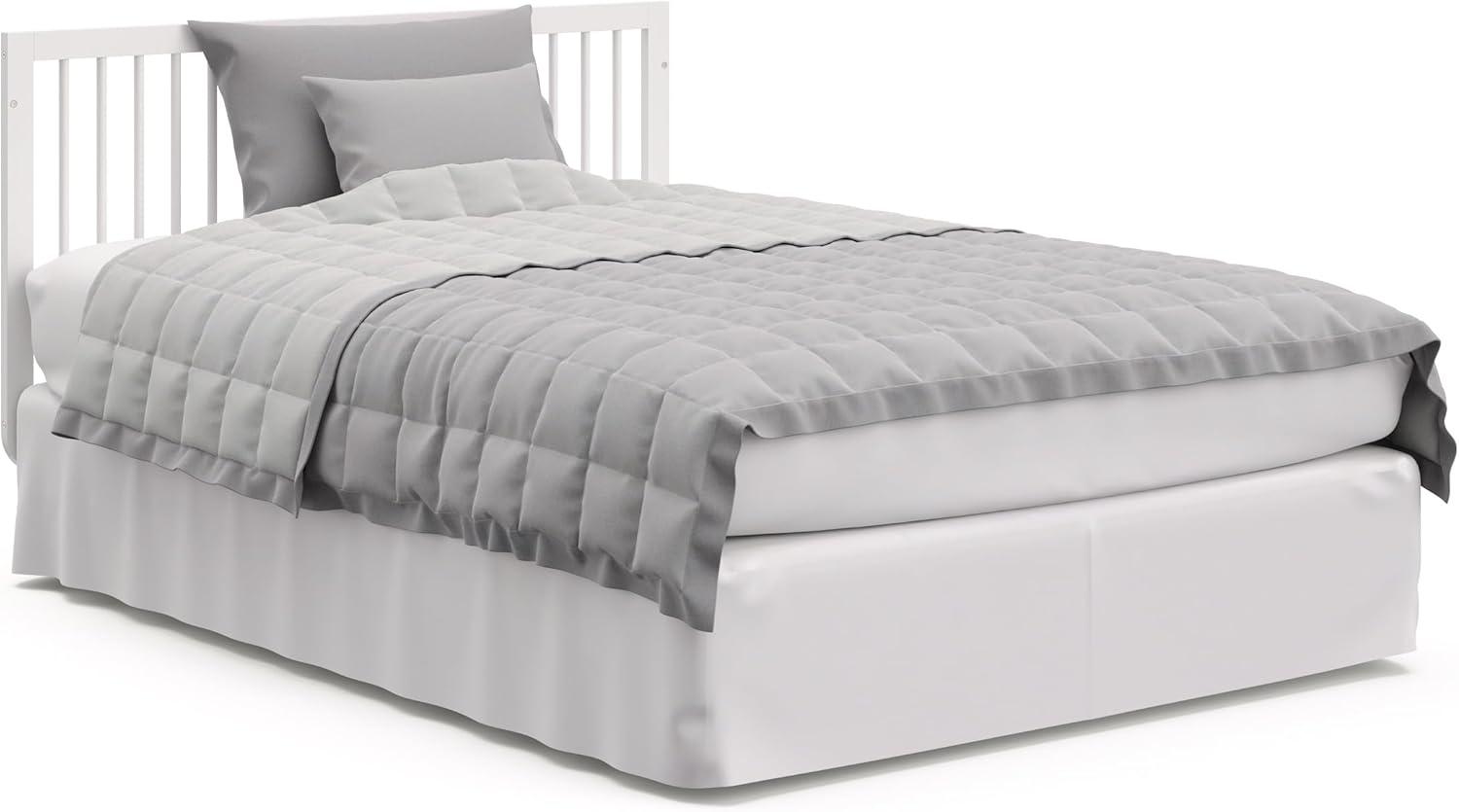 imageStorkcraft Santorini Deluxe 3in1 Convertible Bassinet Frosted Oat with Driftwood GREENGUARD Gold Certified Wood Baby Bassinet Includes WaterResistant Mattress Converts to Toy Box and BookcaseWhite With Driftwood