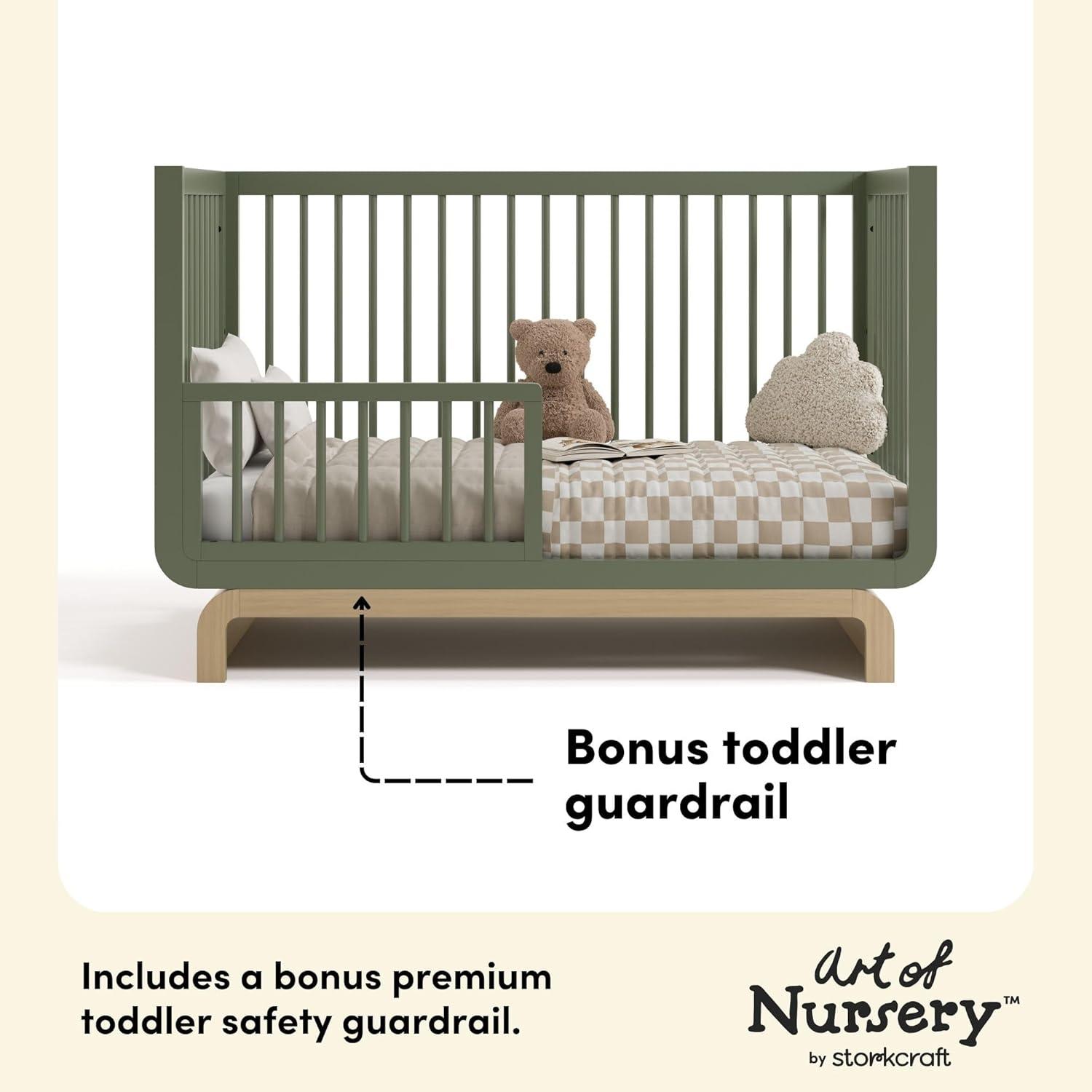 imageStorkcraft Santorini Deluxe 3in1 Convertible Bassinet Frosted Oat with Driftwood GREENGUARD Gold Certified Wood Baby Bassinet Includes WaterResistant Mattress Converts to Toy Box and BookcaseOlive With Driftwood