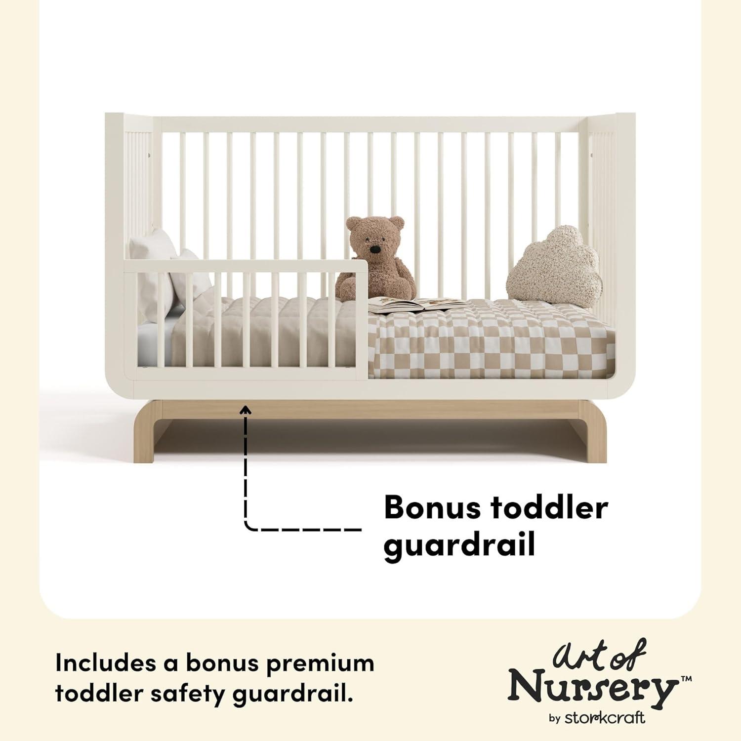 imageStorkcraft Santorini Deluxe 3in1 Convertible Bassinet Frosted Oat with Driftwood GREENGUARD Gold Certified Wood Baby Bassinet Includes WaterResistant Mattress Converts to Toy Box and BookcaseFrosted Oat With Driftwood