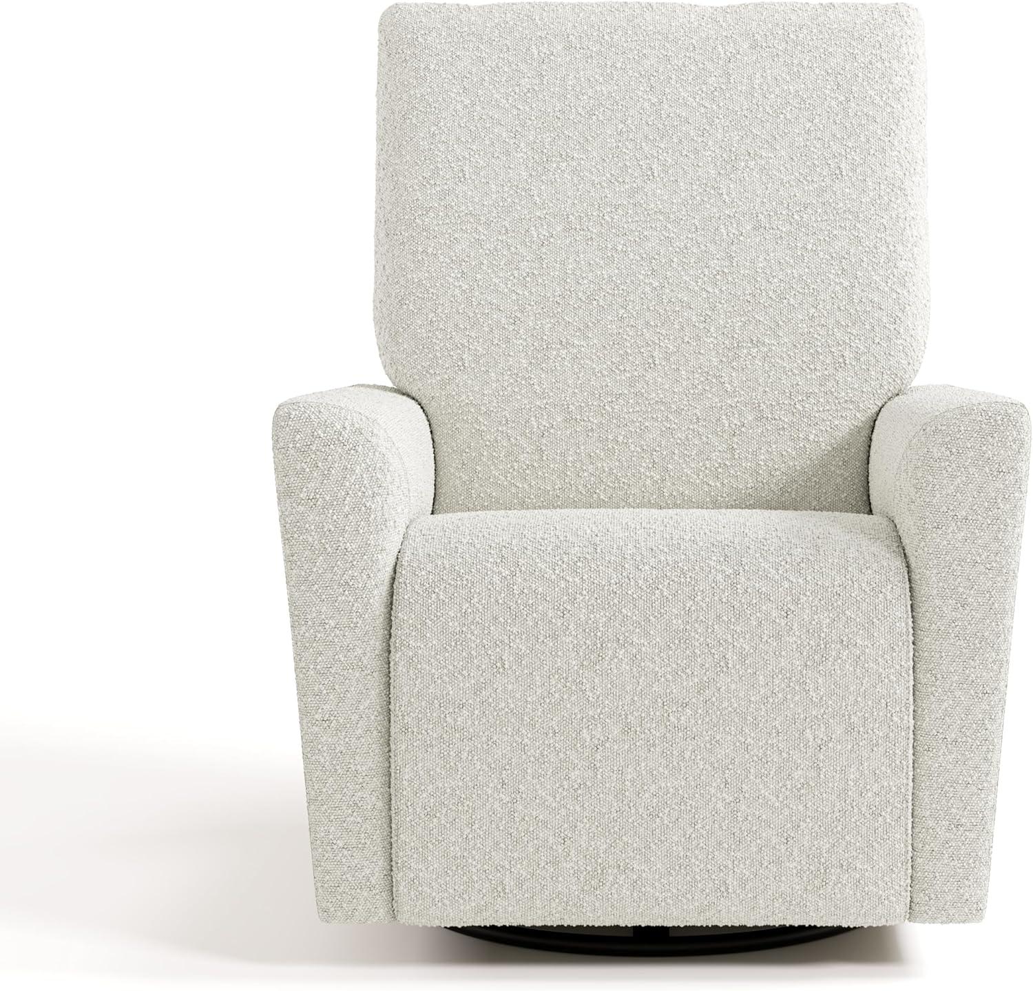 imageStorkcraft Santorini Deluxe Power Recliner Swivel Glider Ivory Basketweave Premium Electronic Power Recliner for Nursery Includes DualUSB Charging Port for USBA ampamp USBC Glider Rocking ChairIvory Boucle