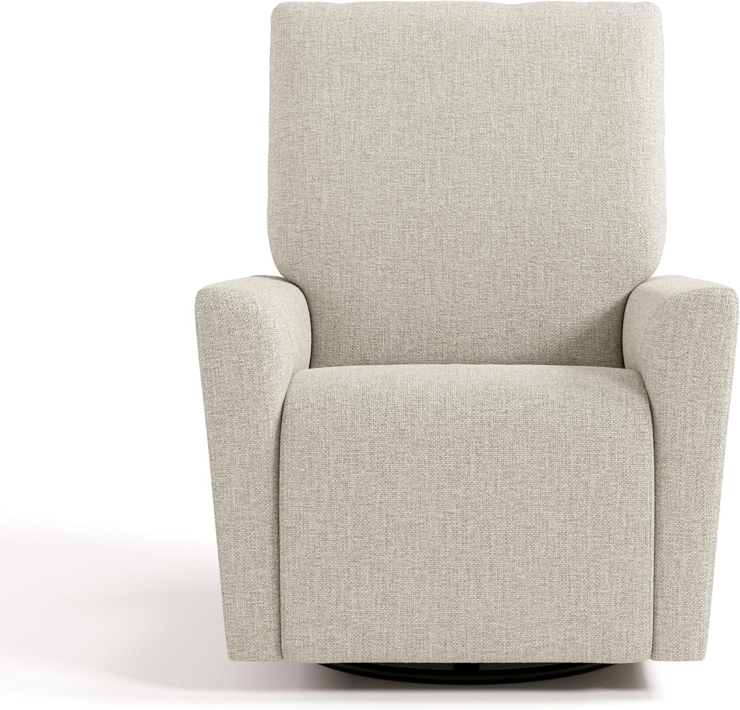 imageStorkcraft Santorini Deluxe Power Recliner Swivel Glider Ivory Basketweave Premium Electronic Power Recliner for Nursery Includes DualUSB Charging Port for USBA ampamp USBC Glider Rocking ChairDune Basketweave