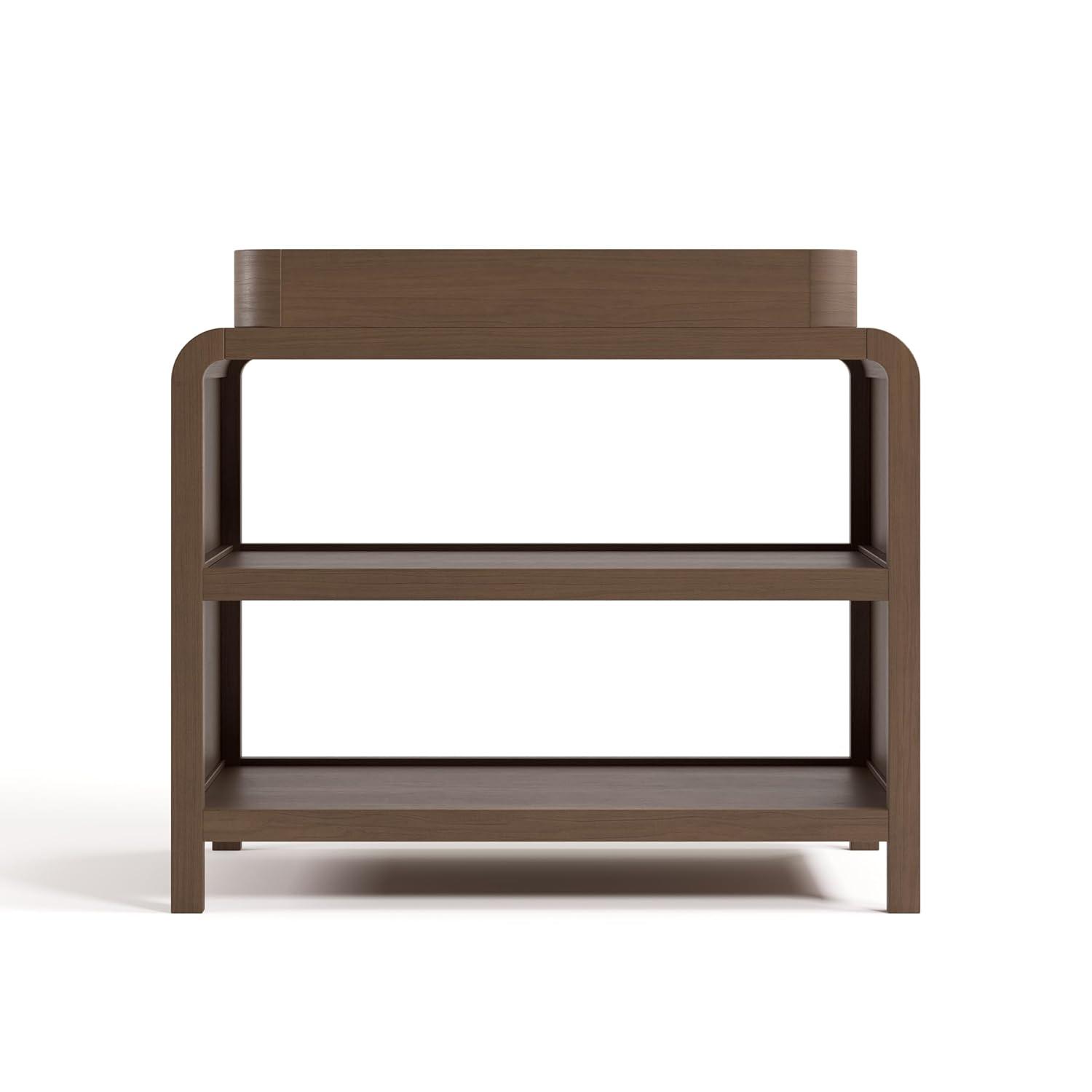 imageStorkcraft Santos Changing Table Olive GREENGUARD Gold Certified Baby Changing Table Solid Wood Changing Table for Baby Removable Changing Topper Fits StandardSize Changing PadHazelnut