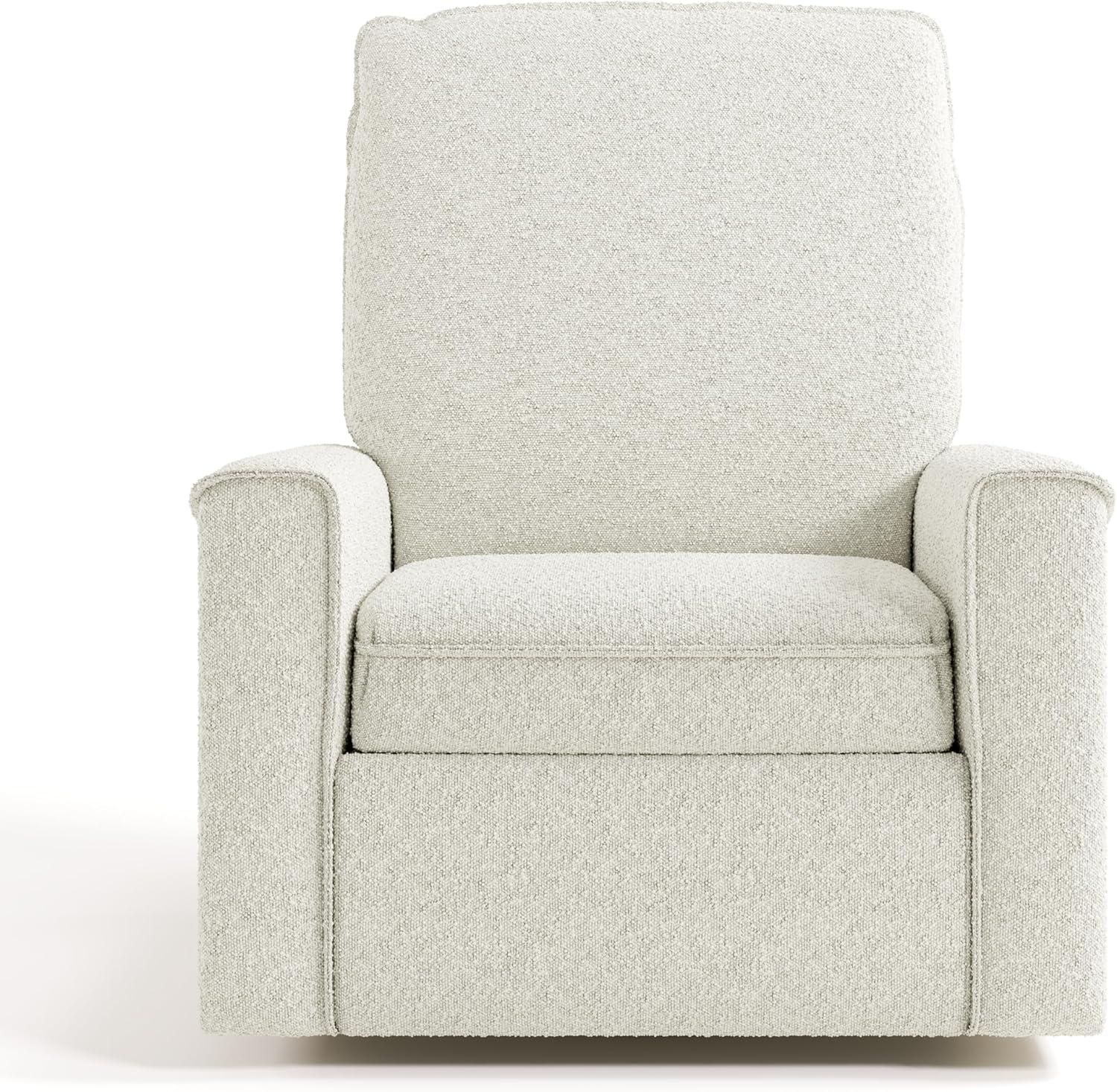 imageStorkcraft Santos Deluxe Power Recliner Swivel Glider Ivory Boucle Premium Electronic Power Recliner for Nursery Includes DualUSB Charging Port with USBA ampamp USBC Glider Rocking ChairIvory Boucle