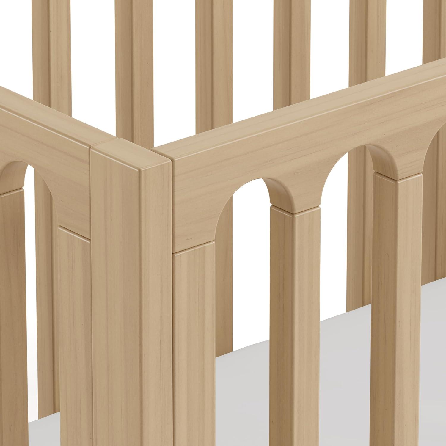 imageStorkcraft Sicily 3in1 Convertible Crib with Toddler Rail Included Driftwood GREENGUARD Gold Certified 100 Solid Wood Converts to Toddler Bed Fits Standard Crib MattressDriftwood