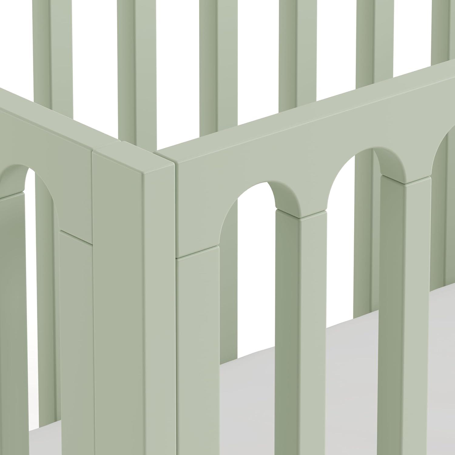 imageStorkcraft Sicily 3in1 Convertible Crib with Toddler Rail Included Driftwood GREENGUARD Gold Certified 100 Solid Wood Converts to Toddler Bed Fits Standard Crib MattressSage With Driftwood