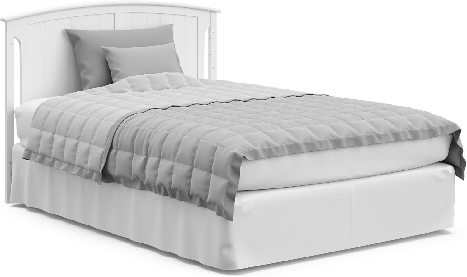 imageStorkcraft Steveston 5in1 Convertible Crib and Changer with Drawer Gray GREENGUARD Gold Certified Crib and Changing Table Combo with Drawer Converts to Toddler Bed Daybed and FullSize BedWhite