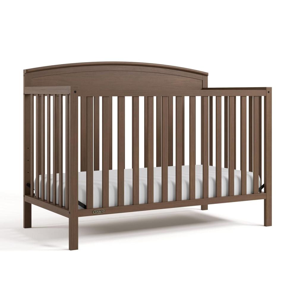 imageGraco Benton 5in1 Convertible Crib White GREENGUARD Gold Certified Converts from Baby Crib to Toddler Bed Daybed and FullSize Bed Fits Standard FullSize Crib MattressHazelnut