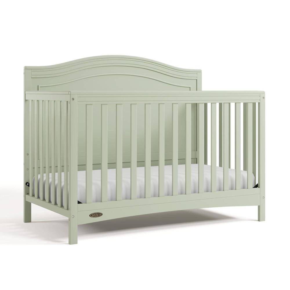 imageGraco Paris 4in1 Convertible Crib White GREENGUARD Gold Certified Converts to Toddler Bed and Daybed Fits Standard FullSize Crib Mattress Adjustable Mattress Support BaseSage