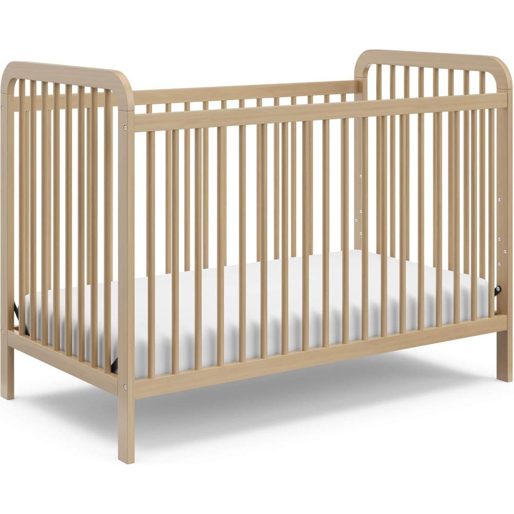 imageStorkcraft Pasadena 3in1 Convertible Crib White GREENGUARD Gold Certified Converts to Daybed and Toddler Bed Fits Standard FullSize Crib Mattress Adjustable Mattress HeightDriftwood