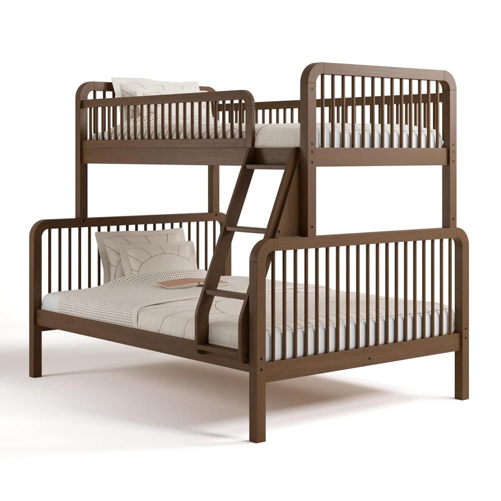 imageStorkcraft Pasadena Toddler Bed White with Driftwood GREENGUARD Gold Certified Fits Standard FullSize Crib ampamp Toddler Mattress Toddler Safety Guardrails Included Complete Design with FootboardHazelnut